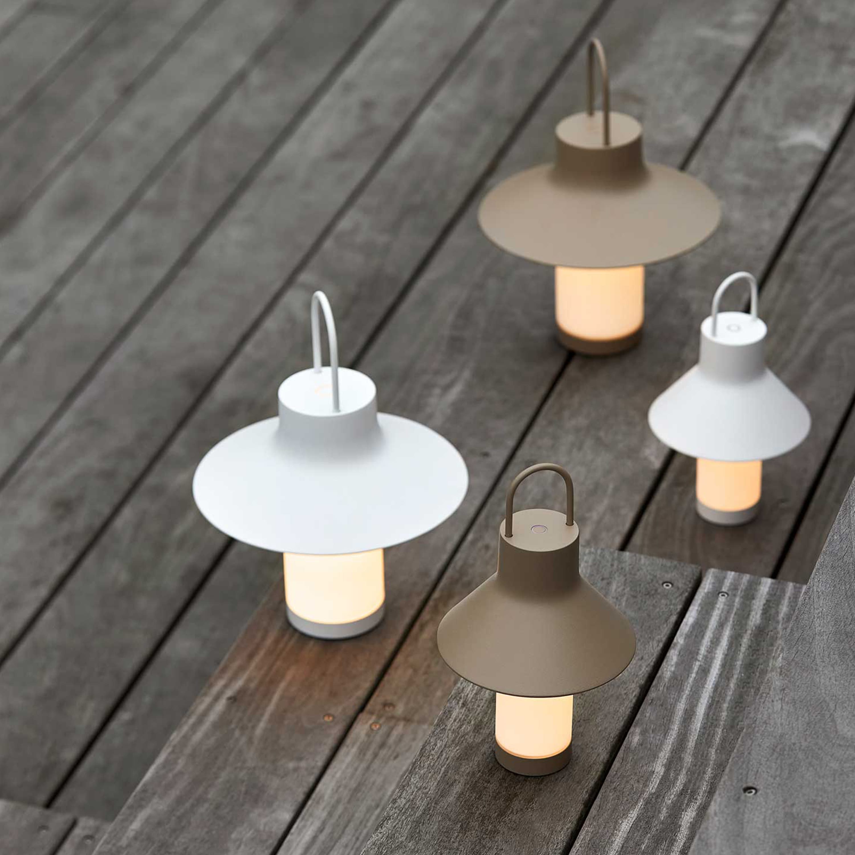 Shadow Ladattava Pöytävalaisin Grey/Beige Ø15