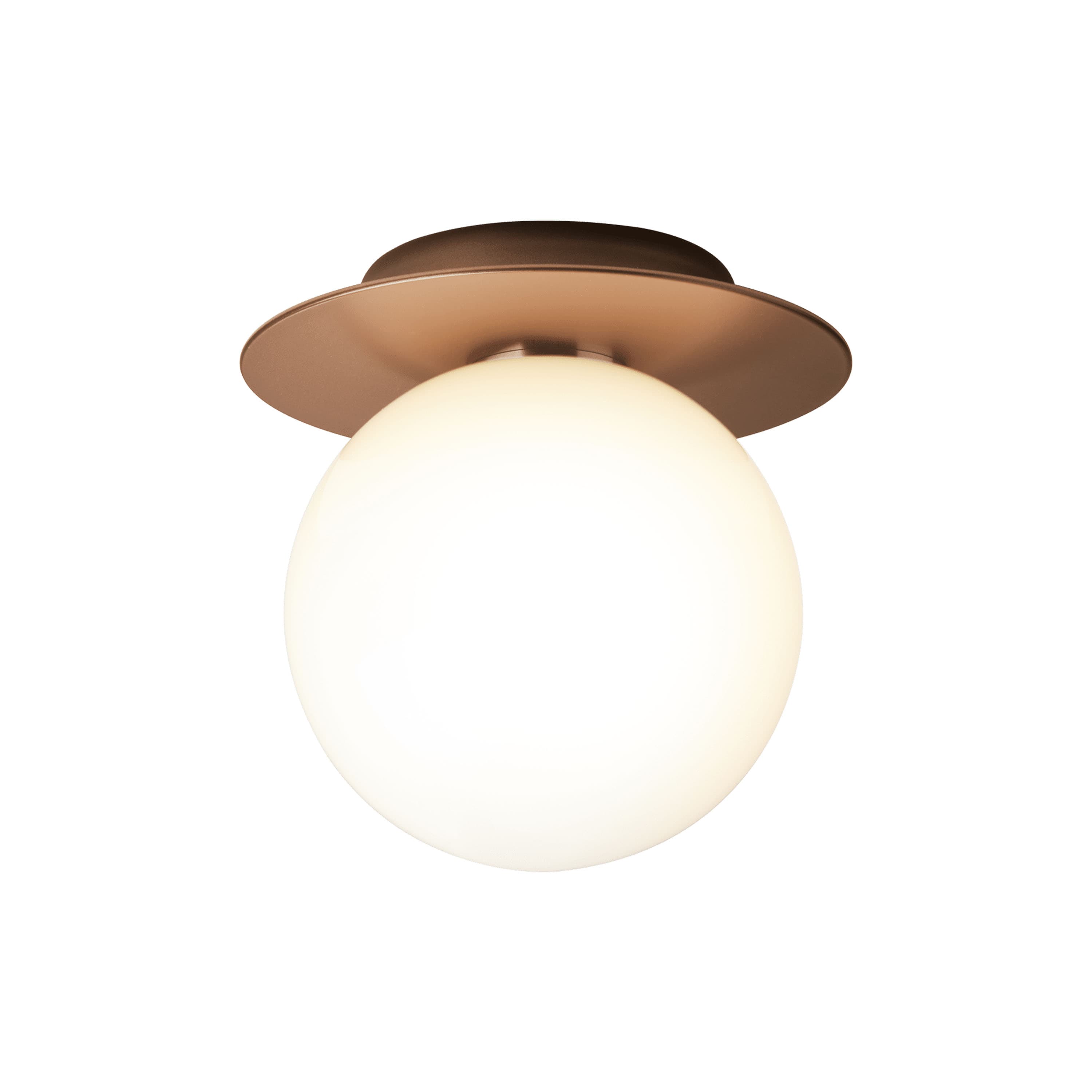 Liila 1 seinä-/kattovalaisin Dark Bronze/Opal Medium