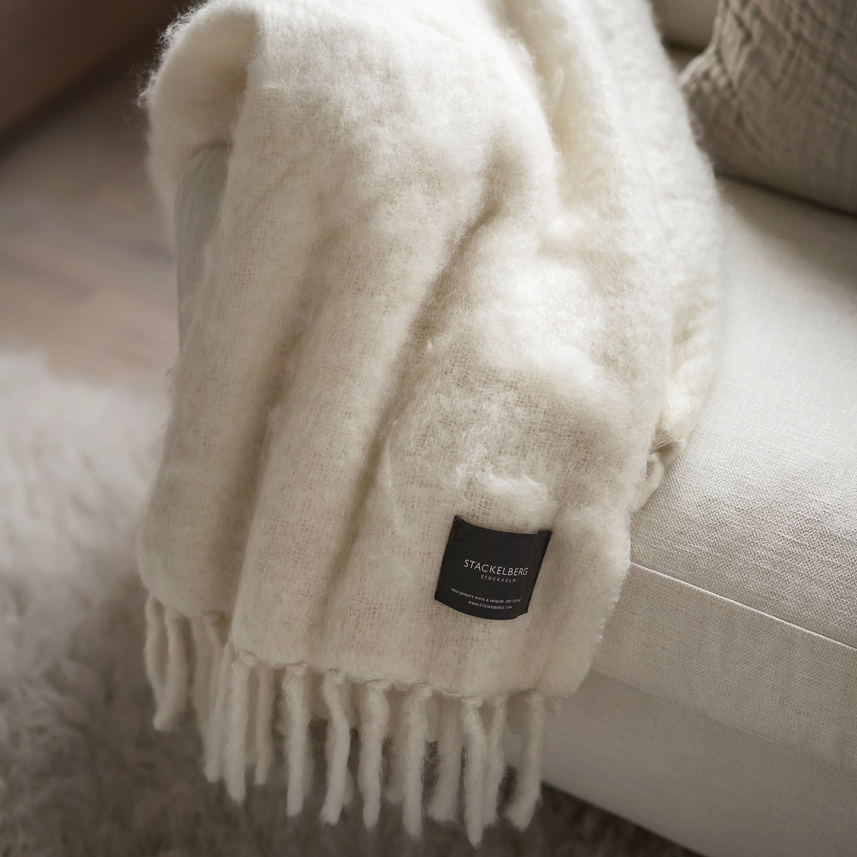 Luxury Kid Mohair Huopa Pure White
