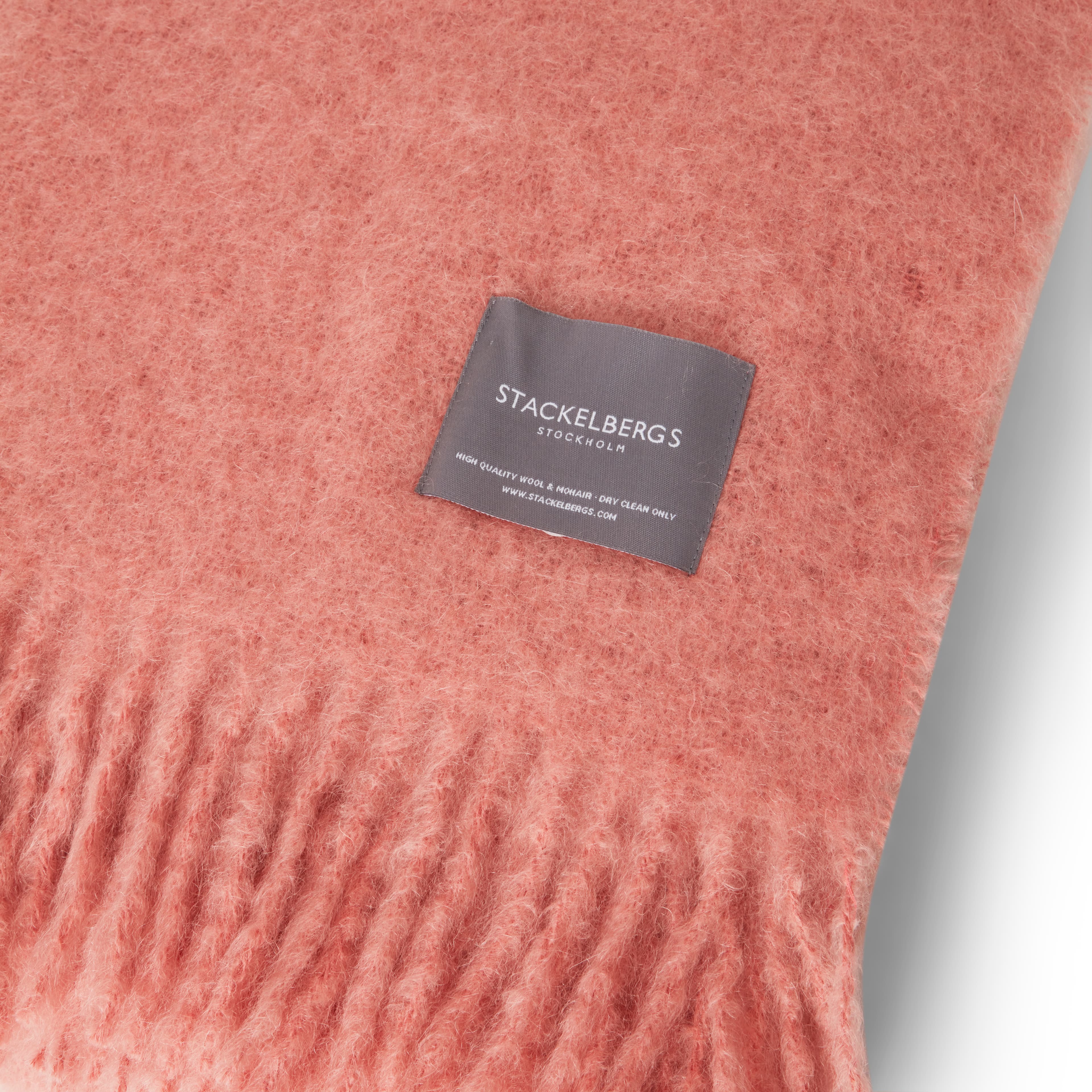 Mohair torkkupeitto mellow rose/brick melange