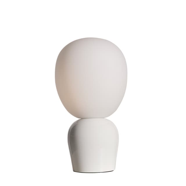 Buddy Pöytävalaisin Kiiltävä valkoinen/Opaalilasi 33cm
