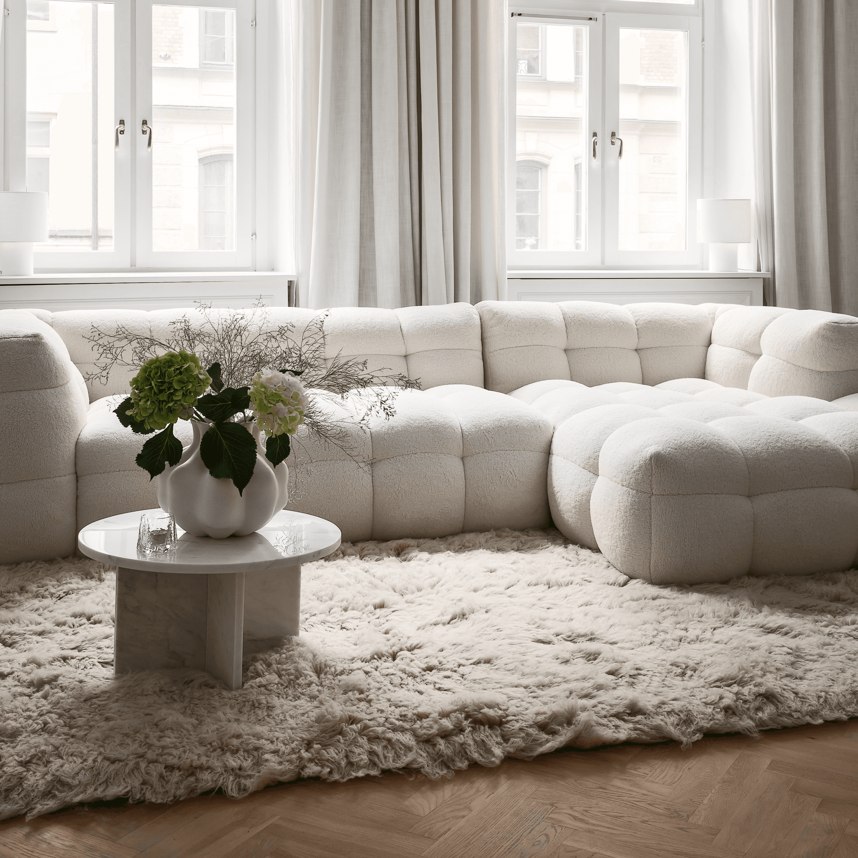 Fluffy Flokati Matto Greige 300 x 400