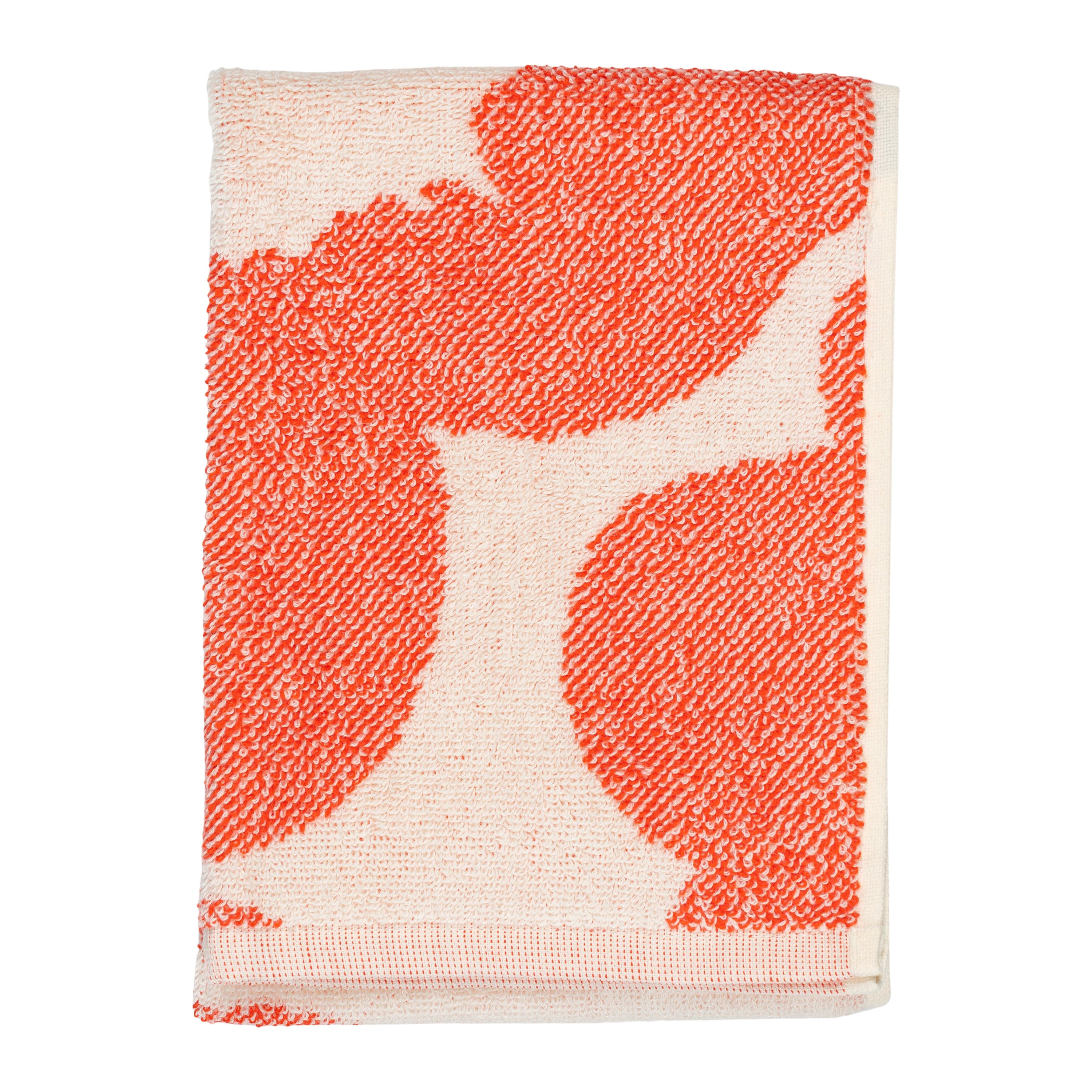 Pyyhe Off White/Oranssi Punainen 32x50