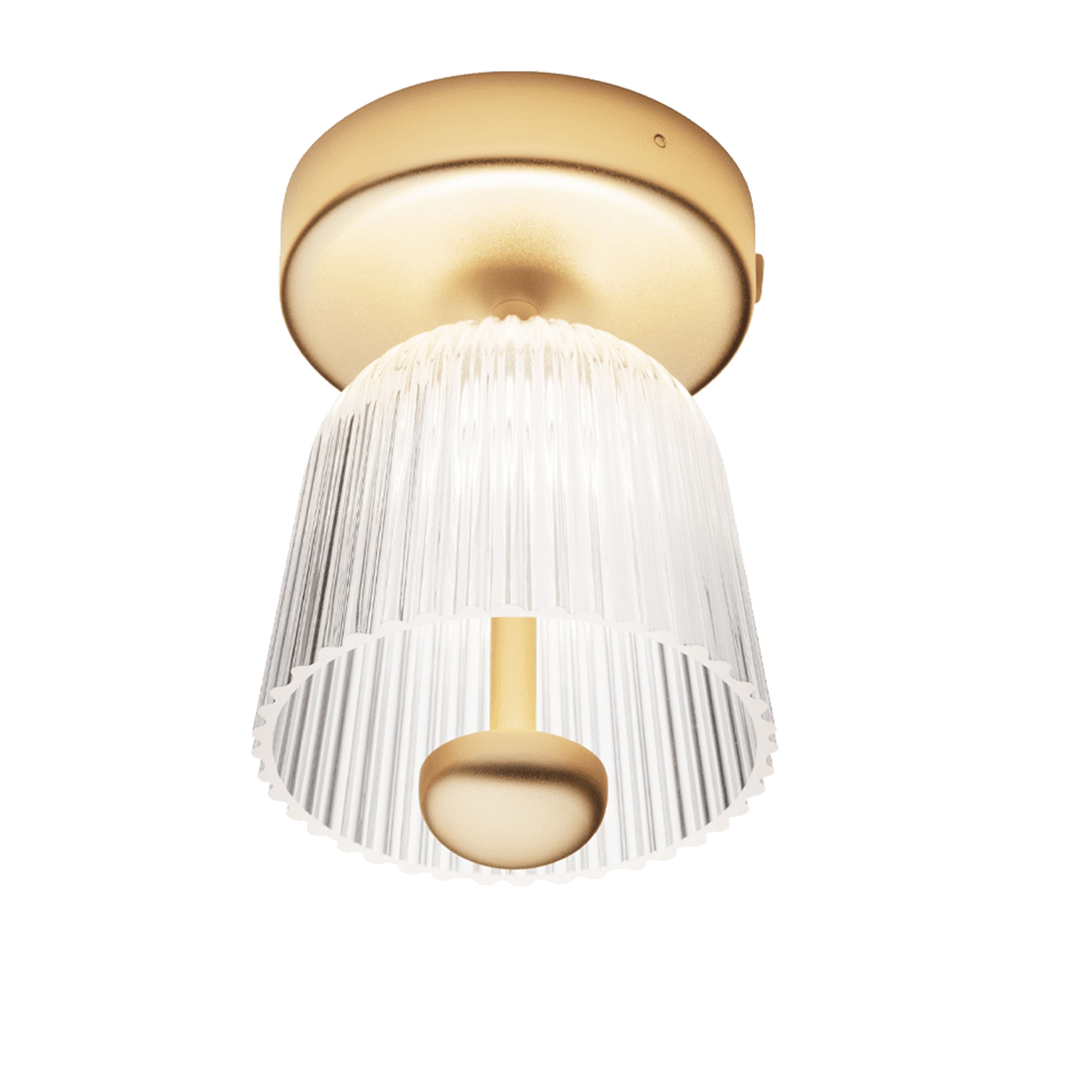 Asteea Kattovalaisin Satin Brass/Ripple Clear