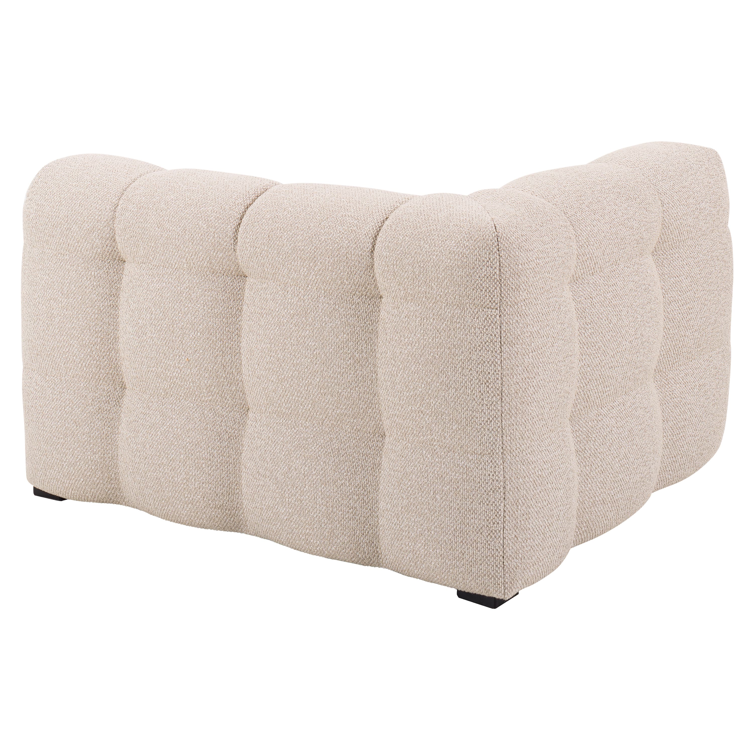 Billie 1-istuttava Sivumoduuli Vasen Käsinoja Beige Bouclé 118cm