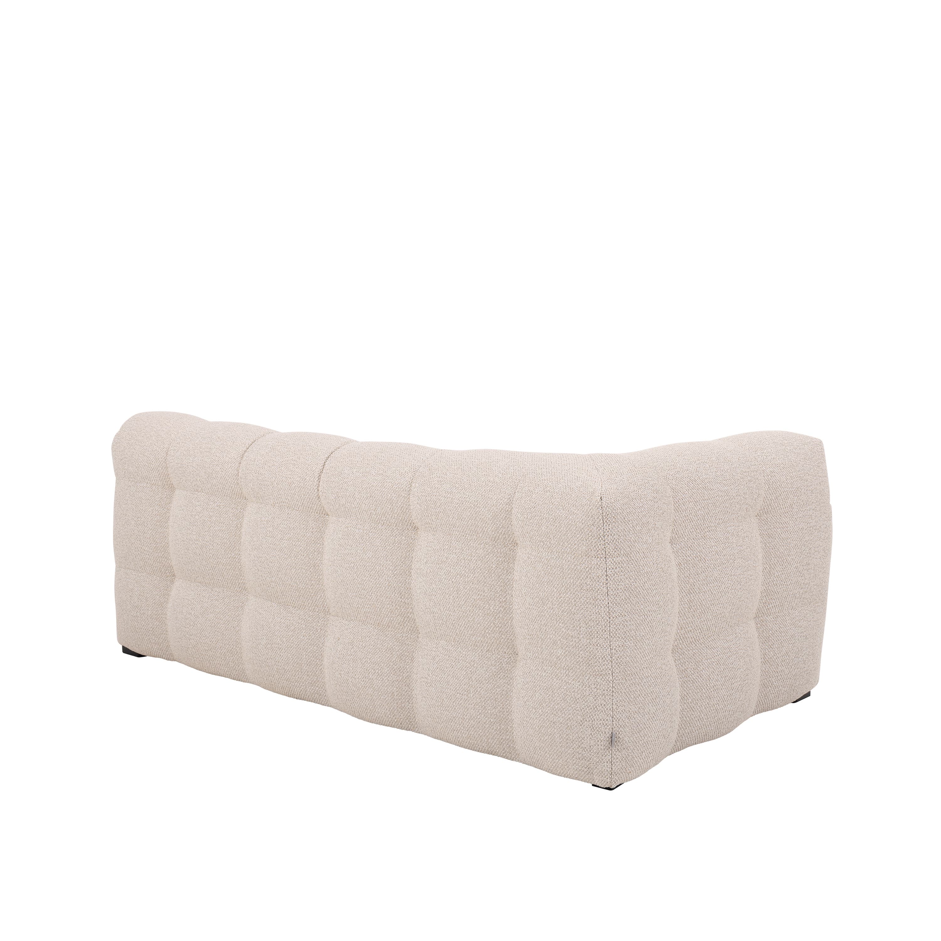 Billie 2-istuttava Sivumoduuli Vasen Käsinoja Beige Bouclé 174cm