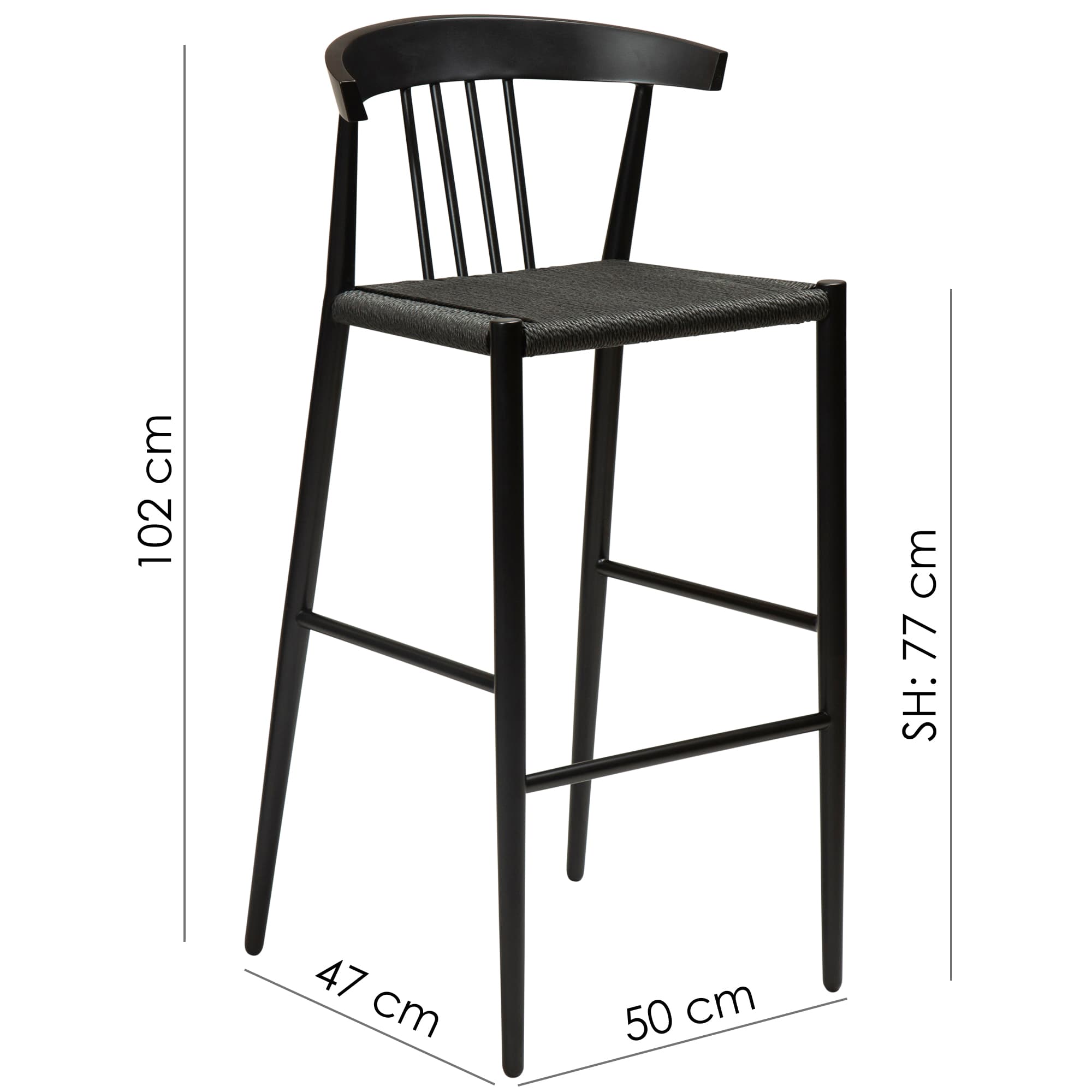 Sava Baarituoli Musta 67cm
