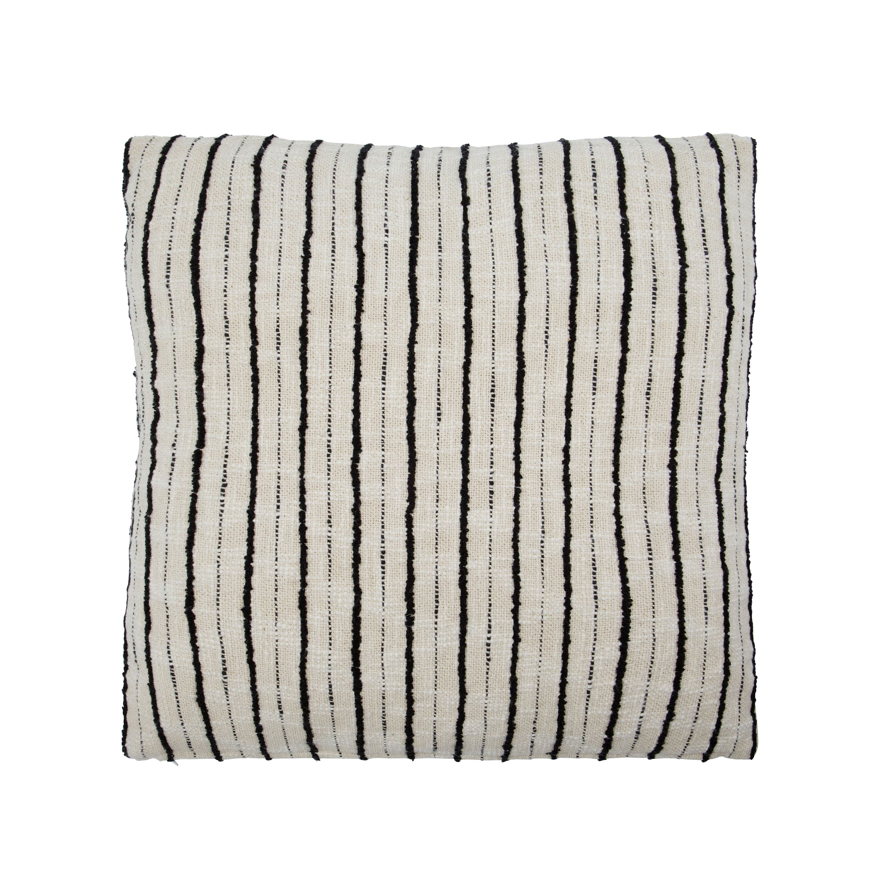 Lines Tyynynpäällinen Musta/Off-white 50x50