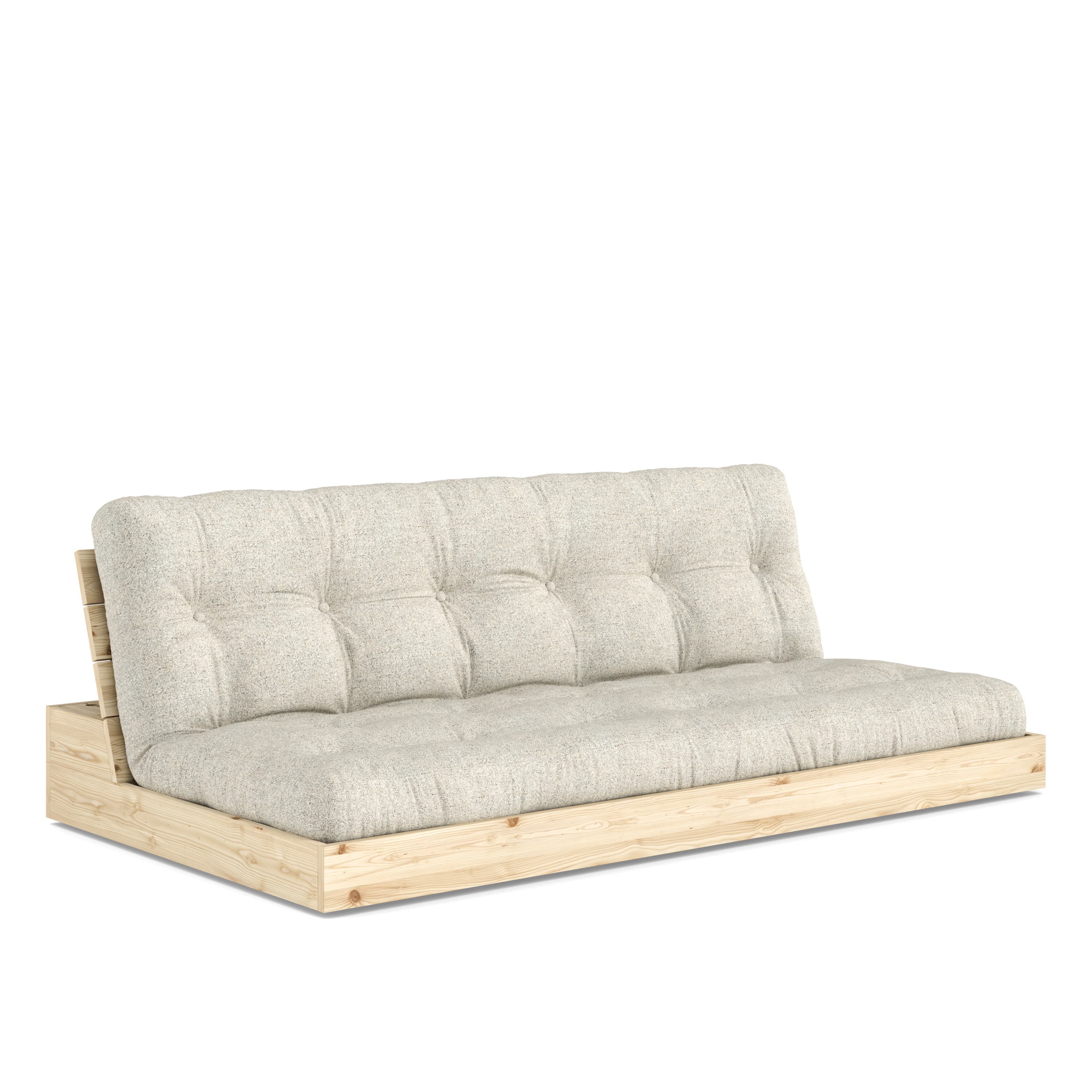 Base Vuodesohva Clear Lacquered/Soft Chalk 196cm