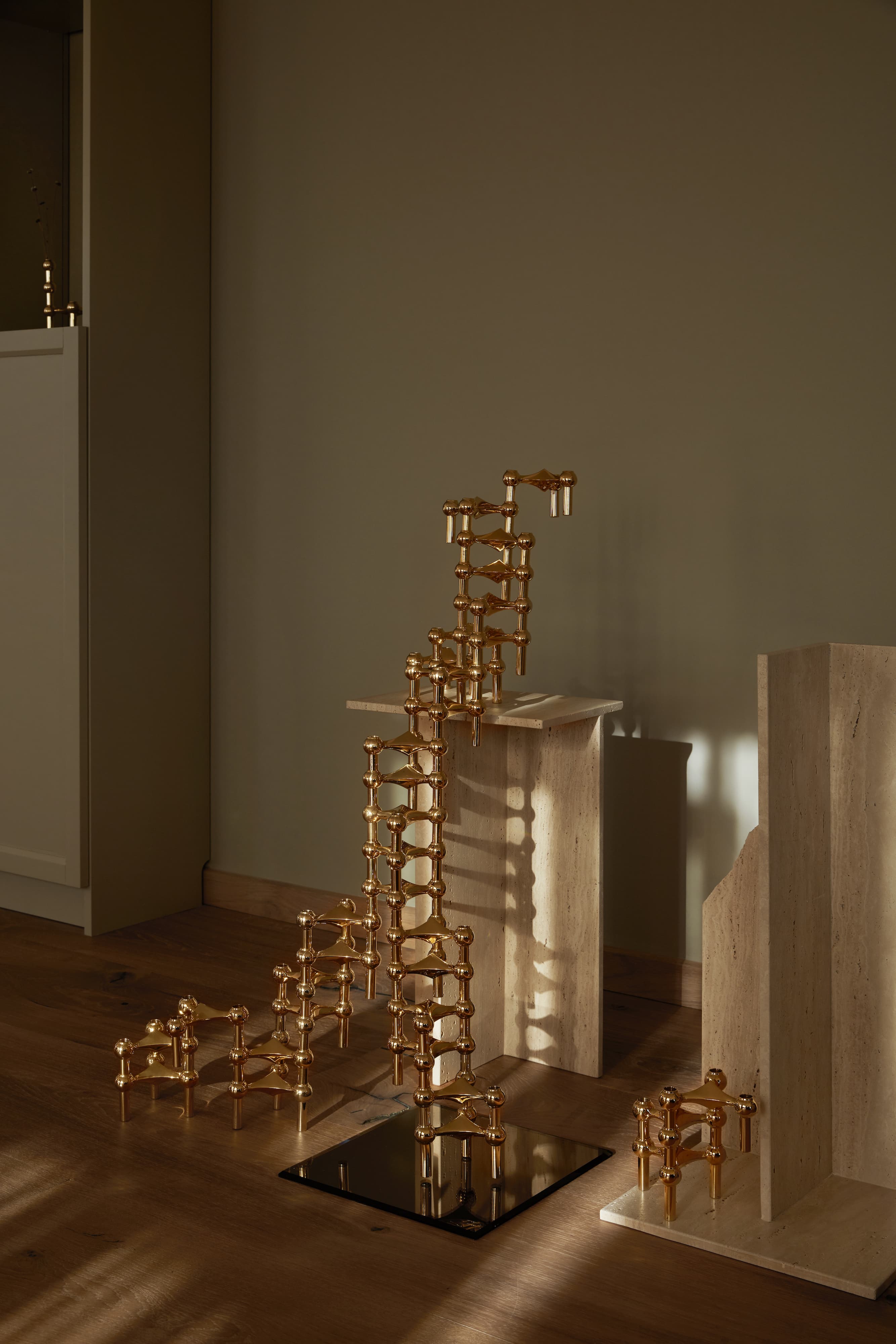 STOFF Nagel Kynttilänjalka Solid Brass 3-pakkaus