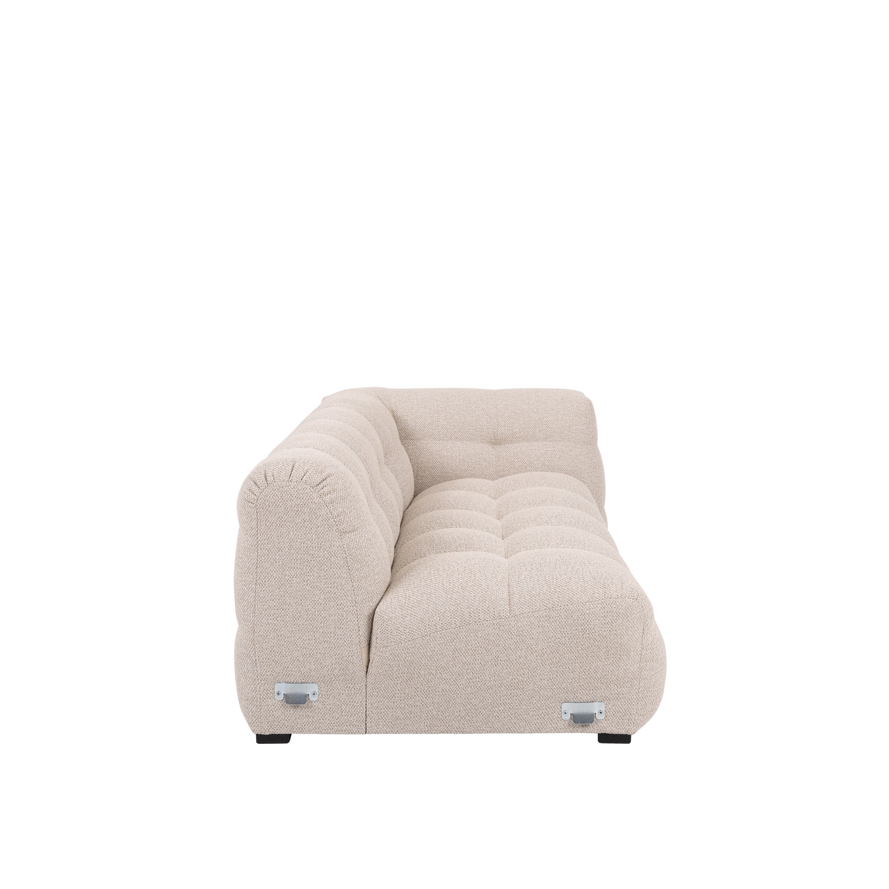 Billie 2-istuttava Sivumoduuli Oikea Käsinoja Beige Bouclé 174cm