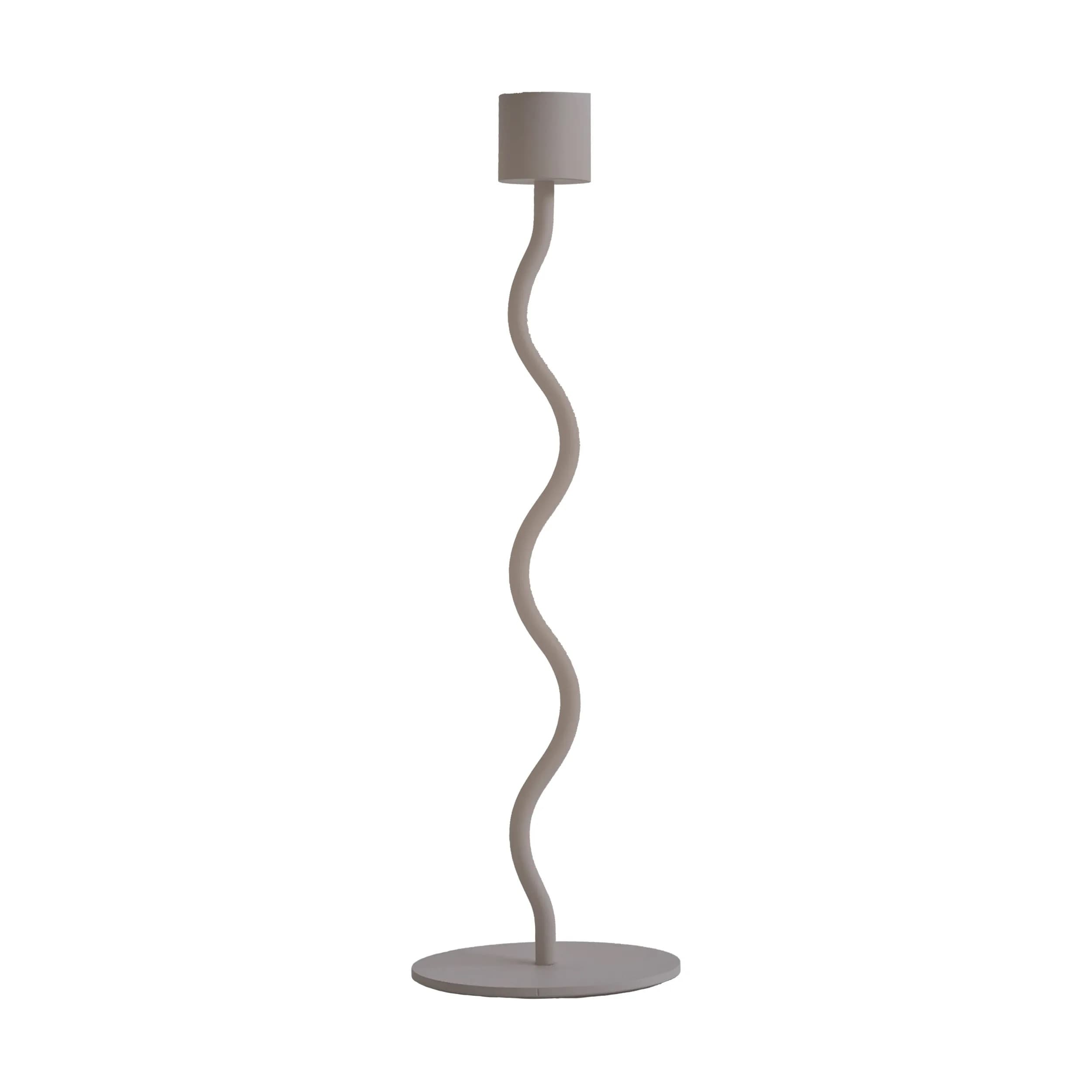 Kaareva kynttilänjalka Taupe 26cm