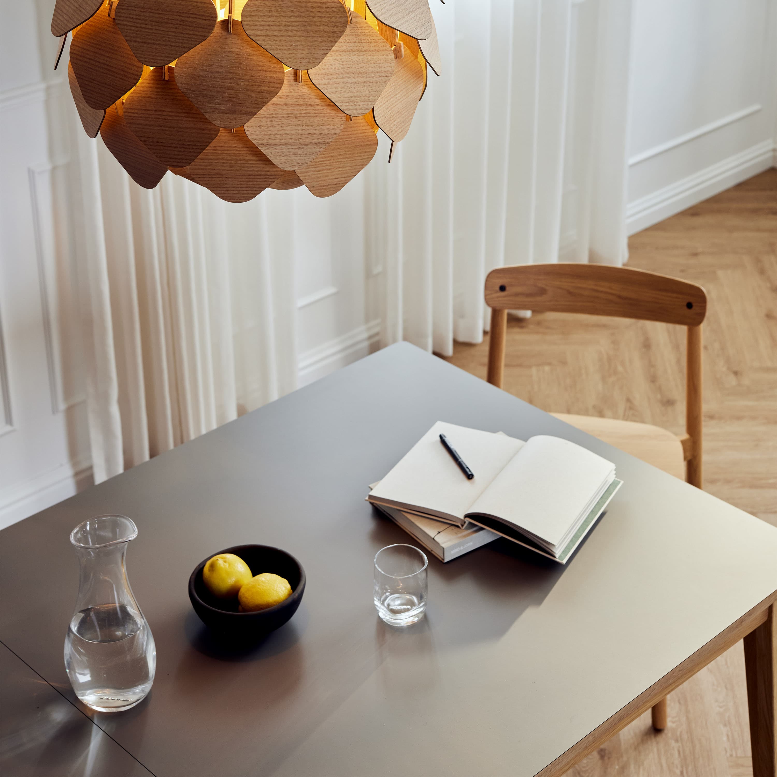 T3 Ruokapöytä Tammi/Grigio Londra 200x95