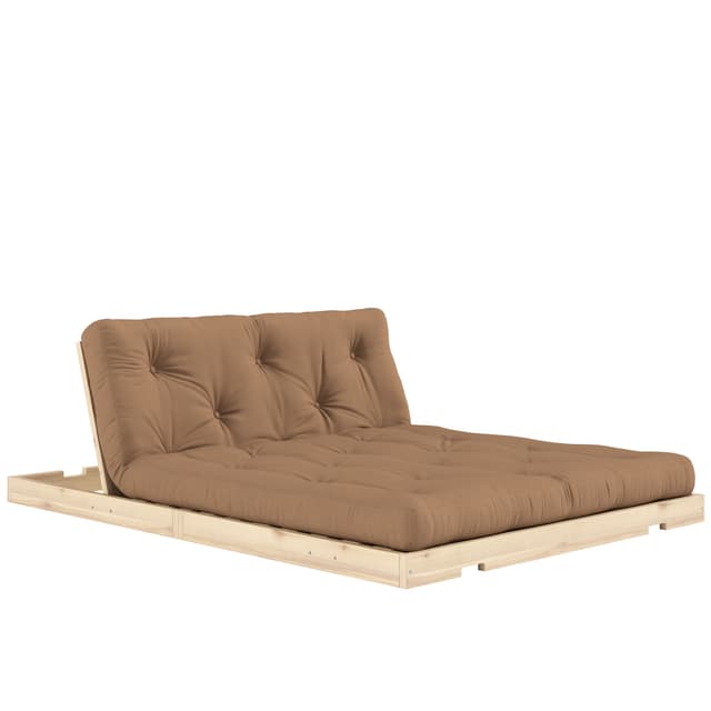 Flip Vuodesohva Raw patjalla Mocca 140x200