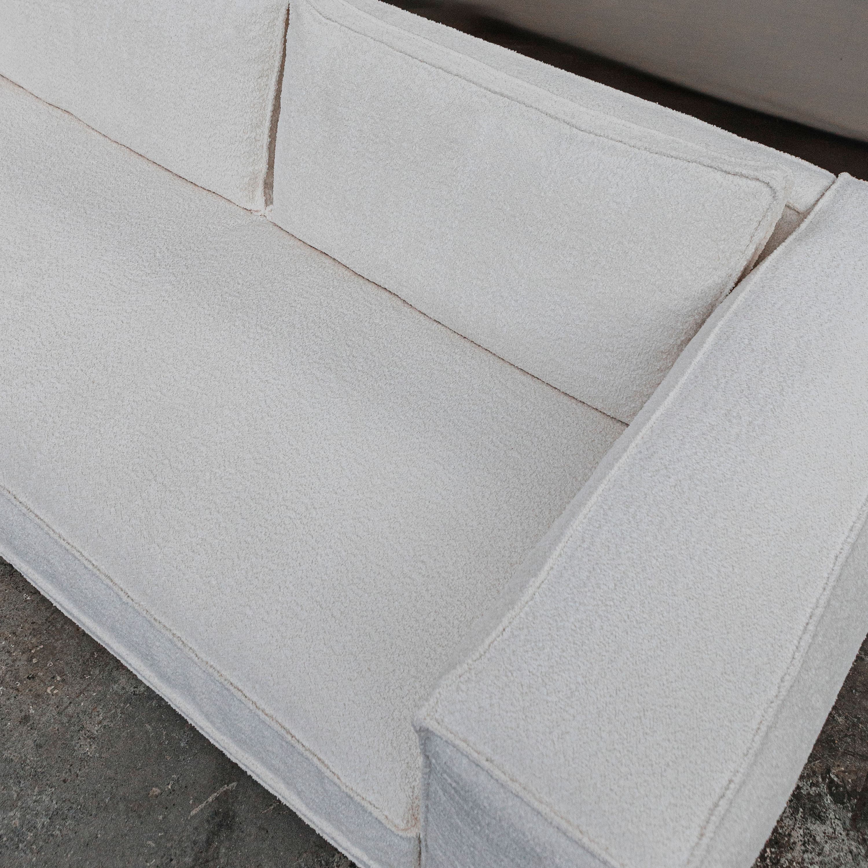 Klinge-sohva Bouclé Soft Offwhite 243cm