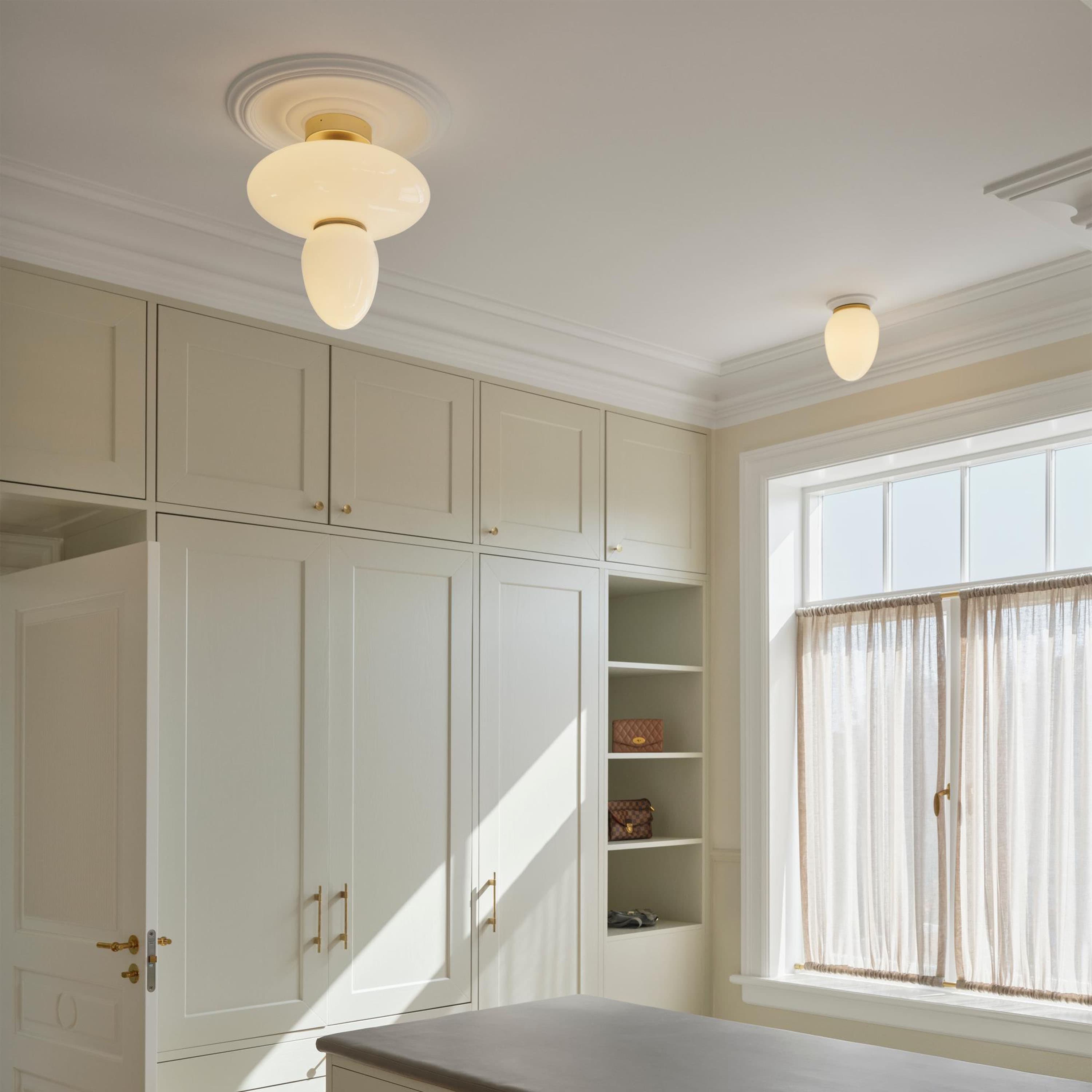 Rizzatto 42 kattovalaisin Satin Brass/Opal