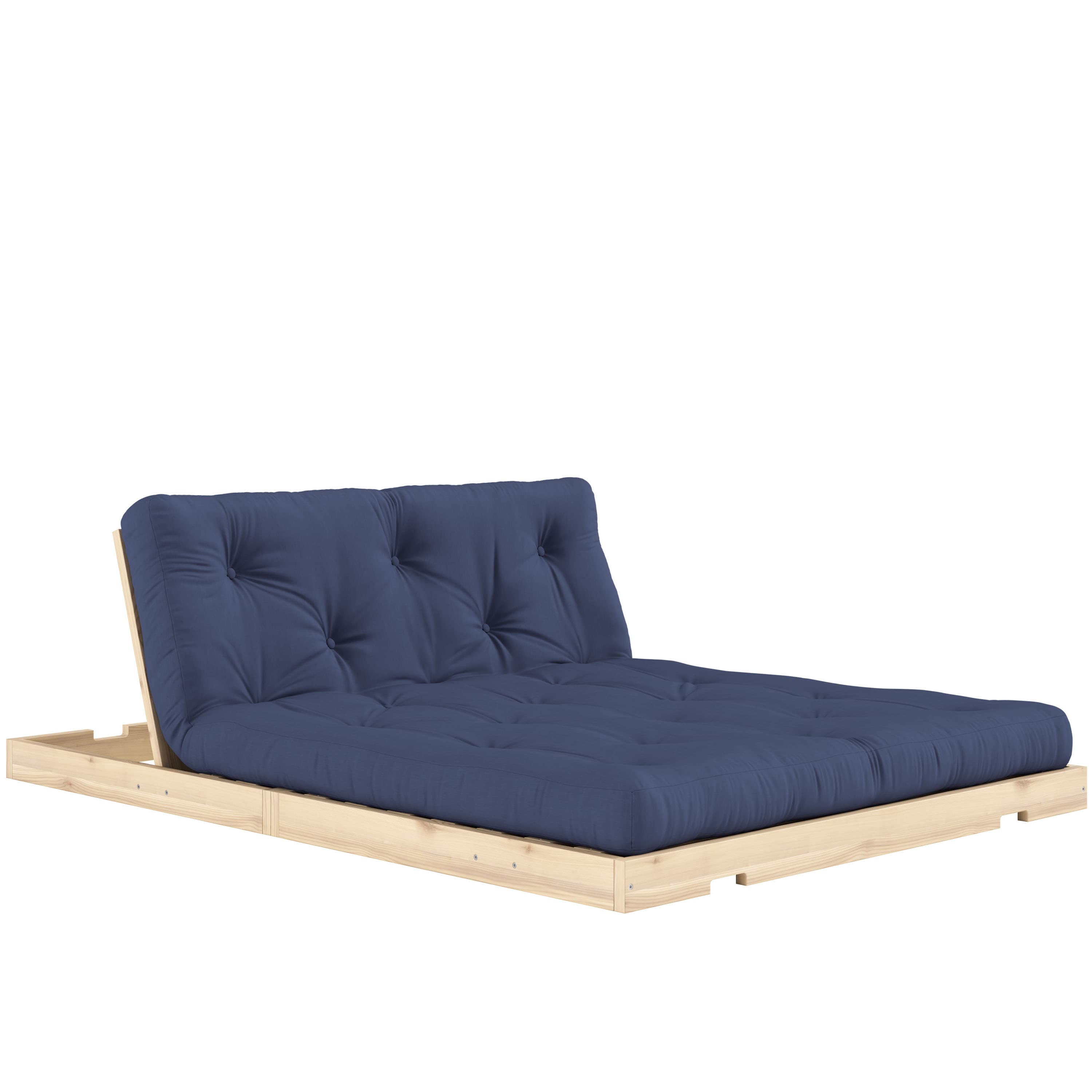 Flip Vuodesohva Raw patjalla Petrol Blue 140x200
