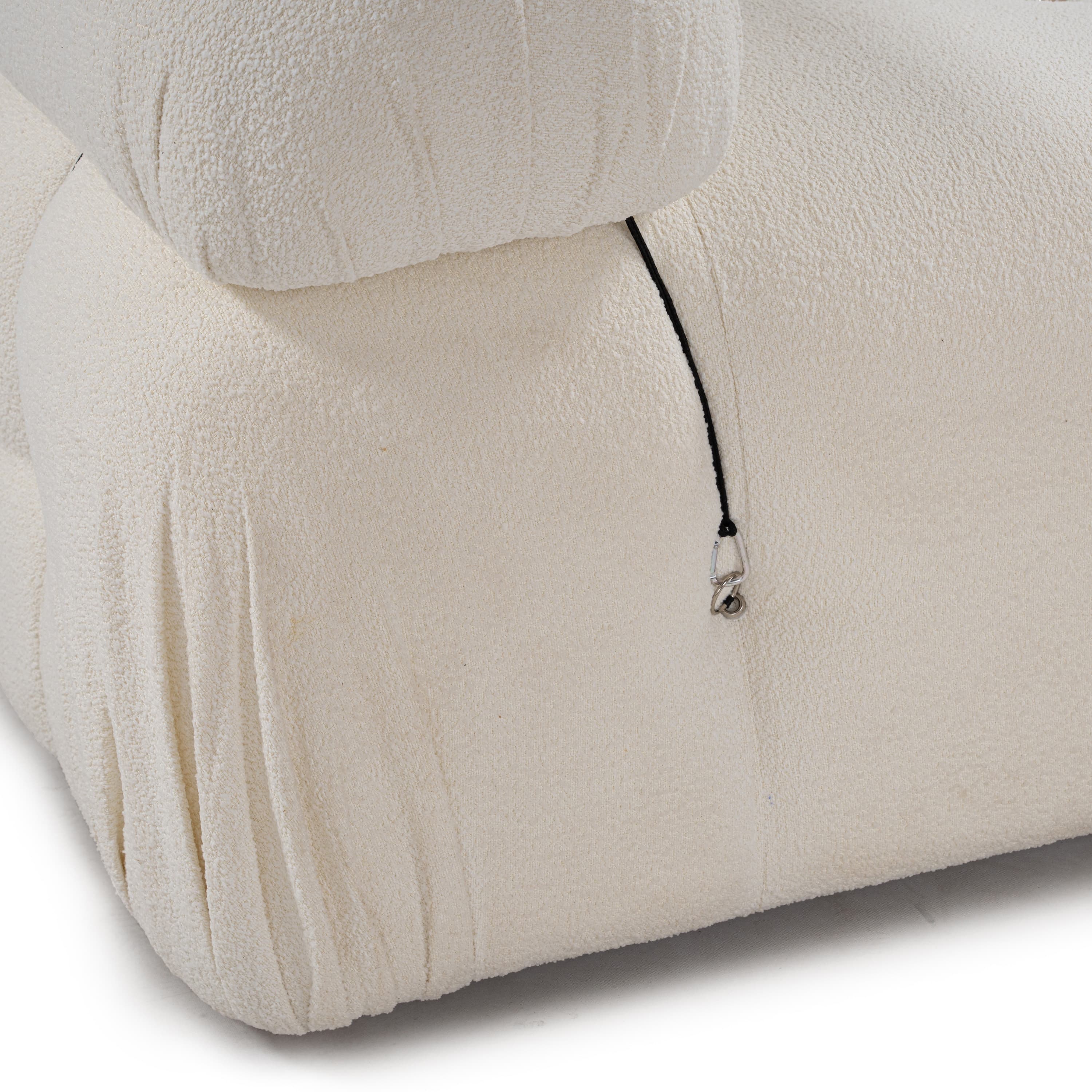 Blanca 3-istuttava Sohva White Bouclé