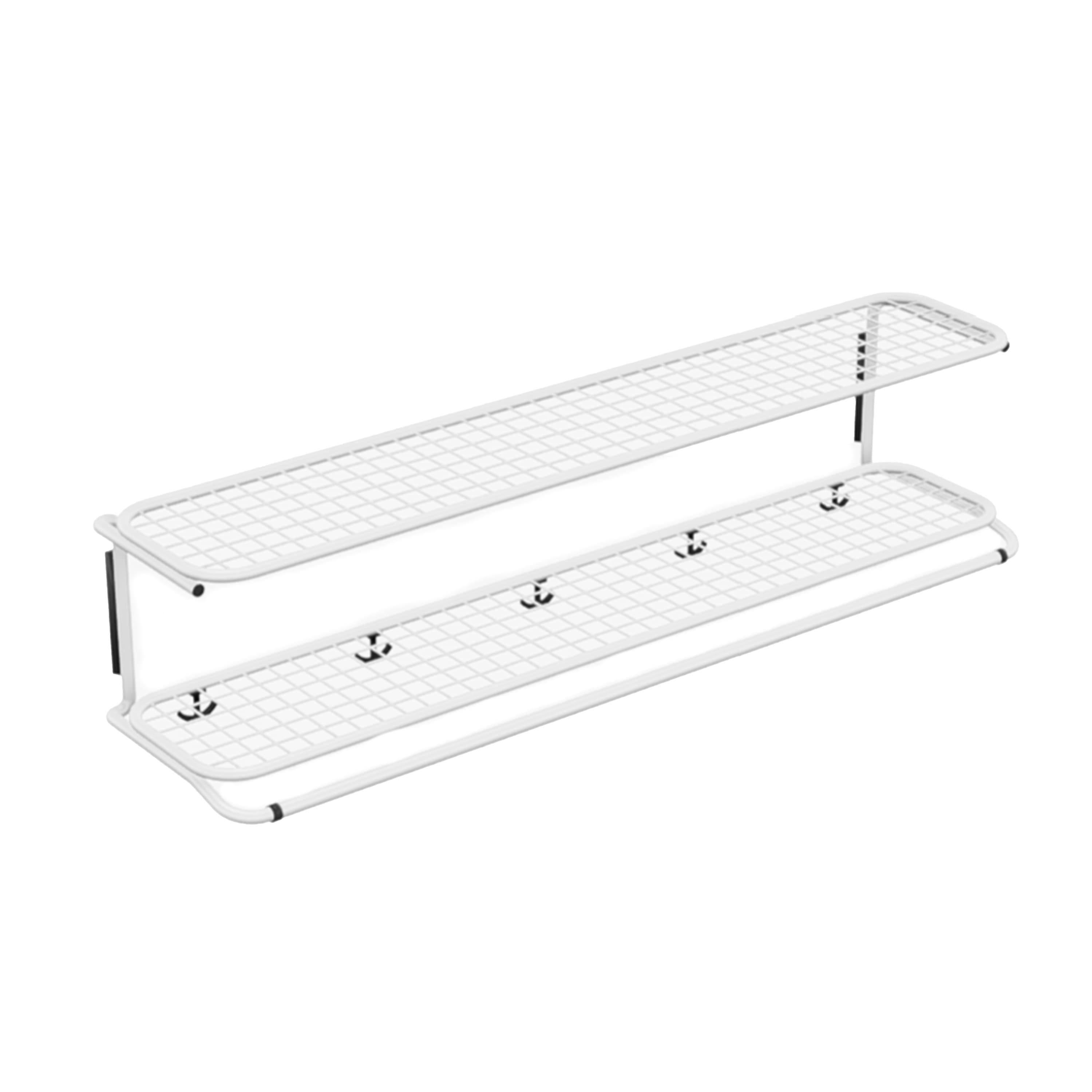 Klassinen hattuhylly valkoinen 120cm
