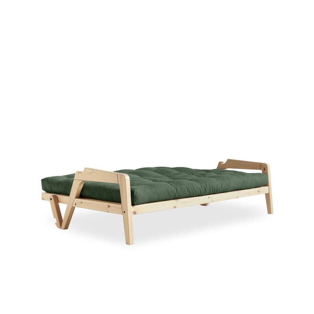Grab Vuodesohva Nature/Olive Green 204cm