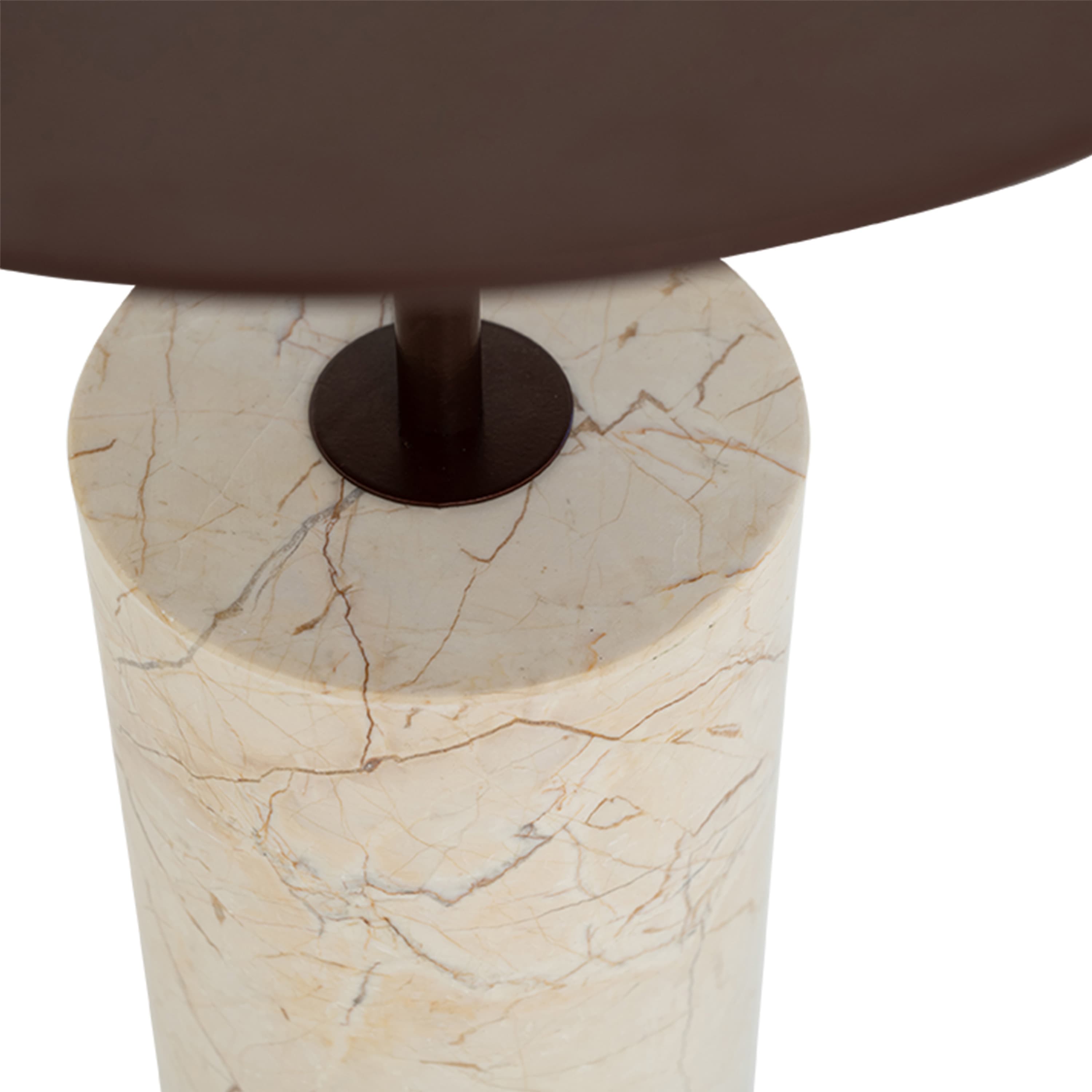 Macy B Sivupöytä Beige/punaruskea 45 cm