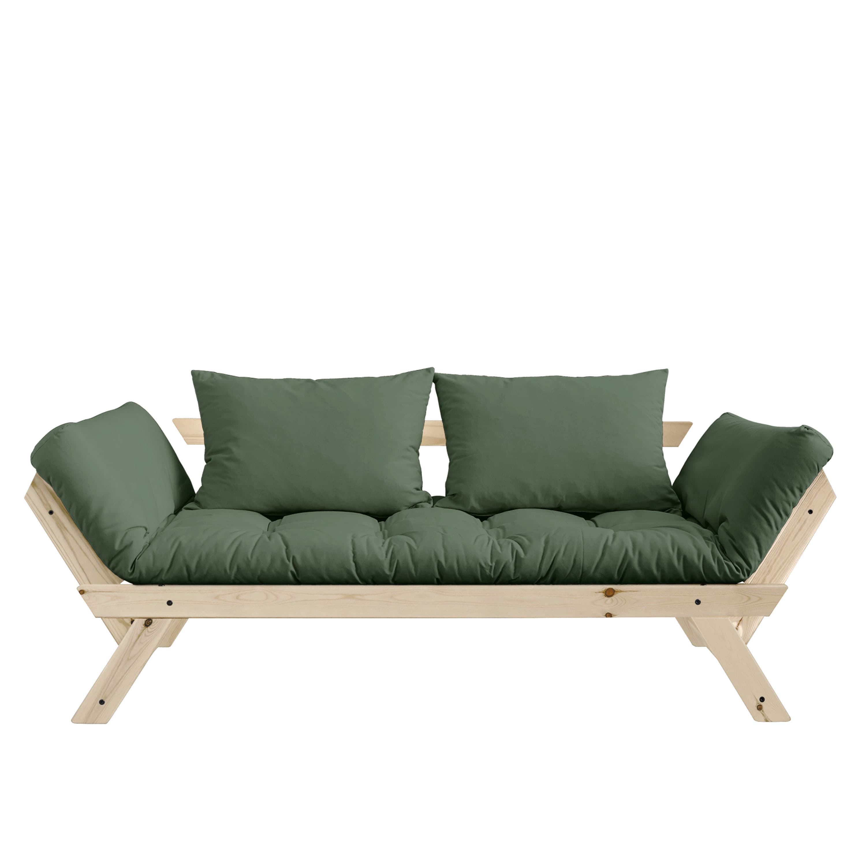 Bebop Sohvasänky Luonnollinen/Oliivinvihreä 174 cm