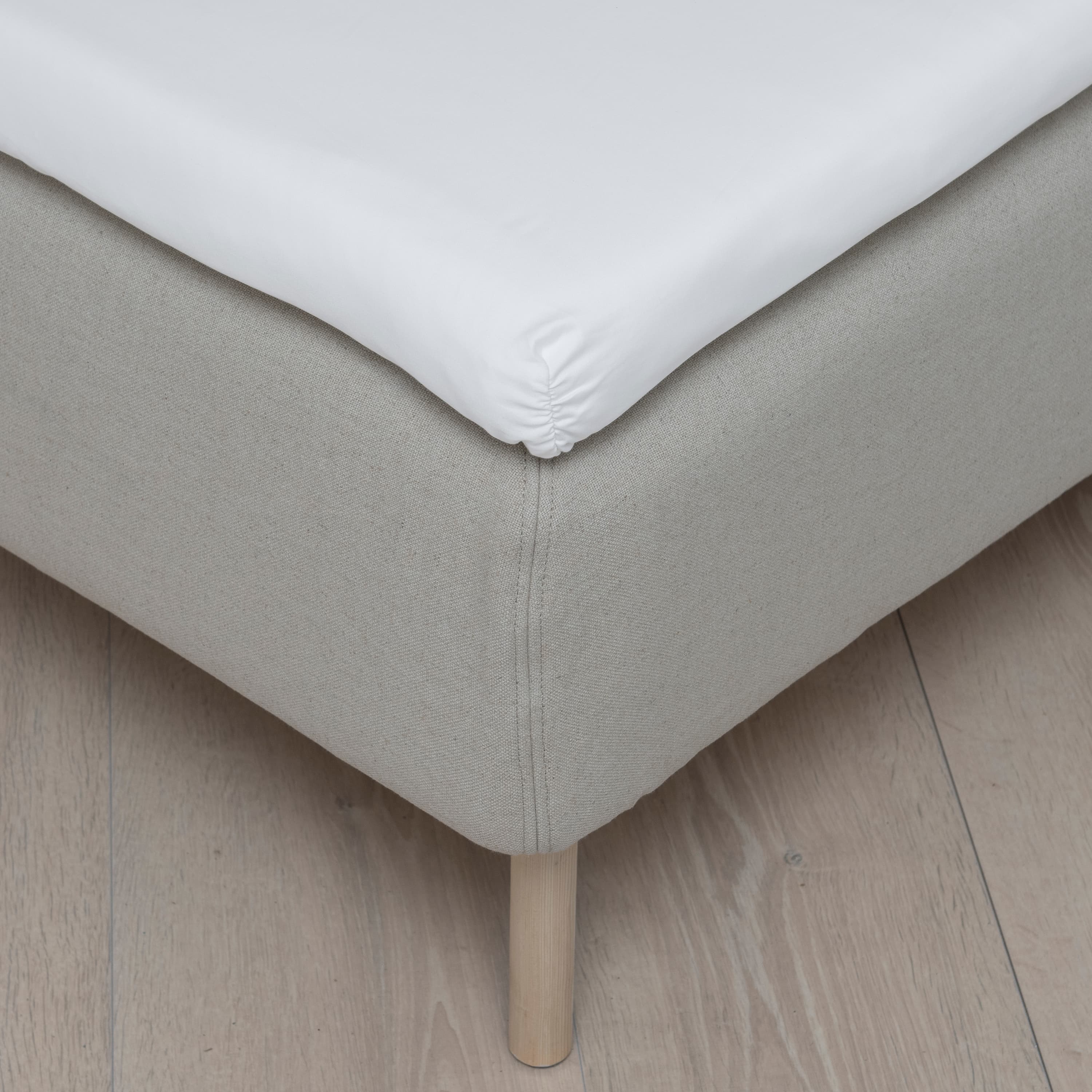 Kuvioidut lakanat Satin Valkoinen 160x200