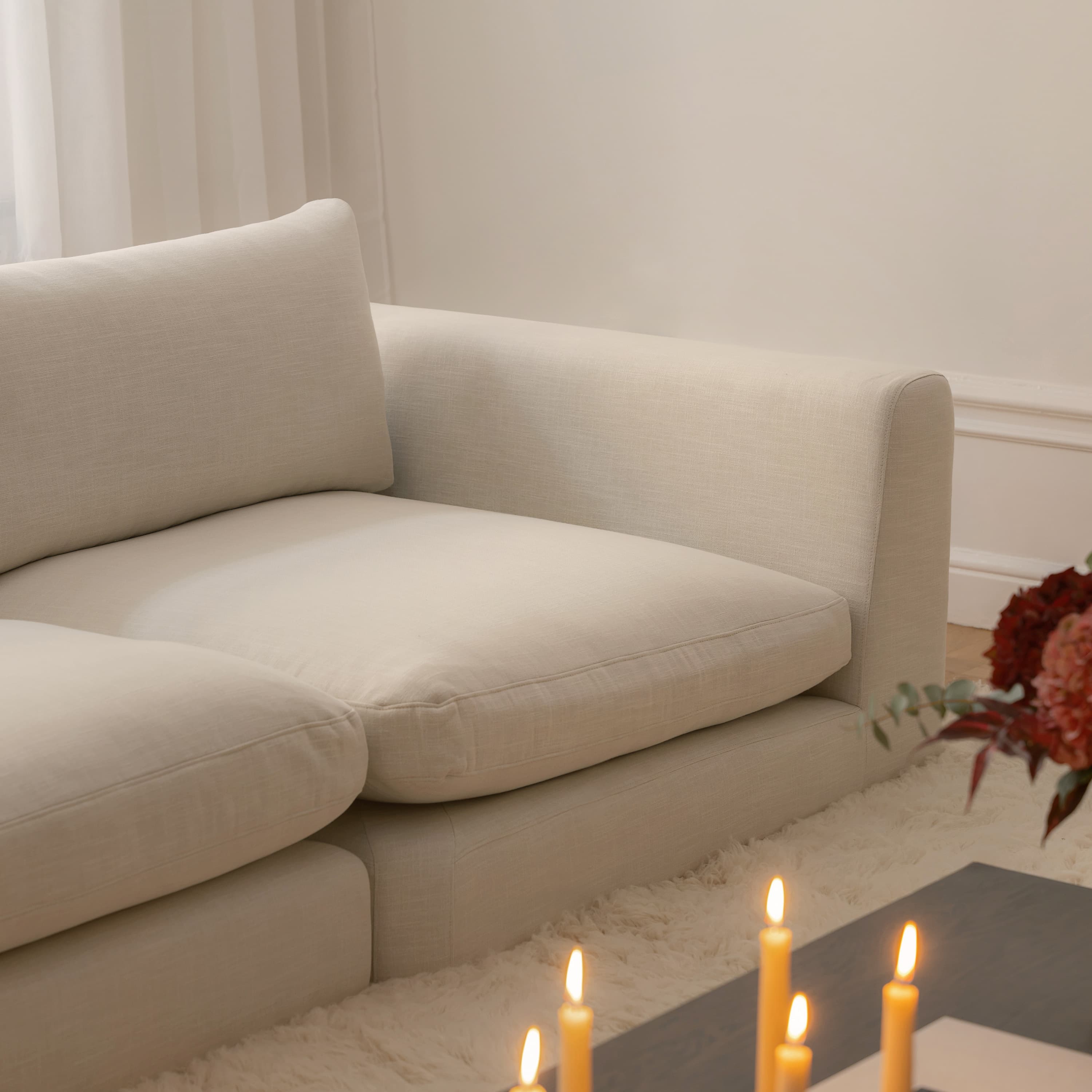 Capri 1-istuttava sohvaosa oikea käsinoja Beige 107cm