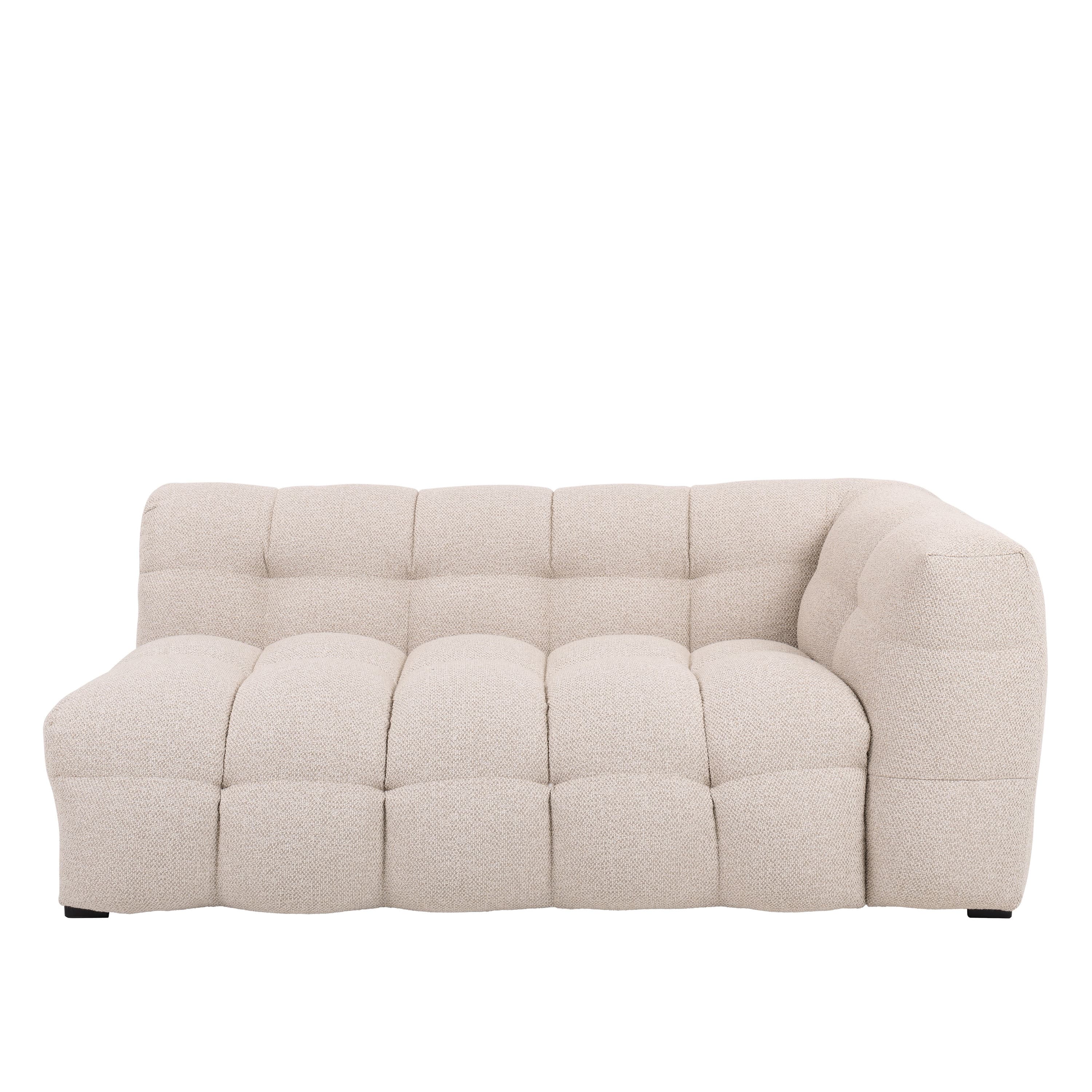 Billie 2-istuttava Sivumoduuli Oikea Käsinoja Beige Bouclé 174cm