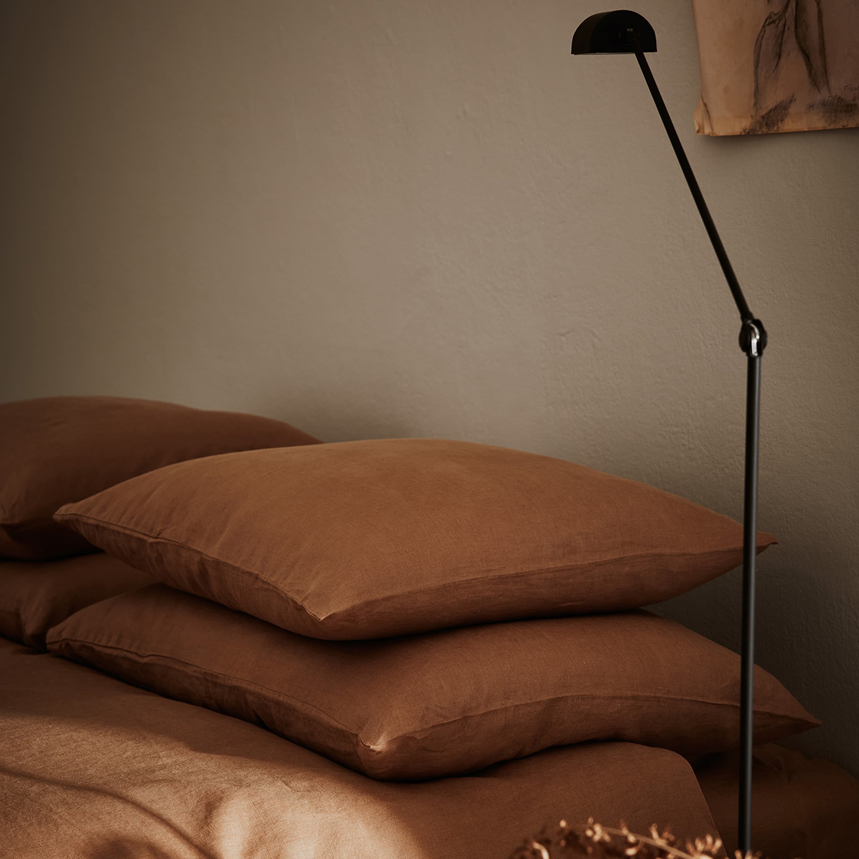 Tyynyliina pellava hazelnut 50x60 2-pack