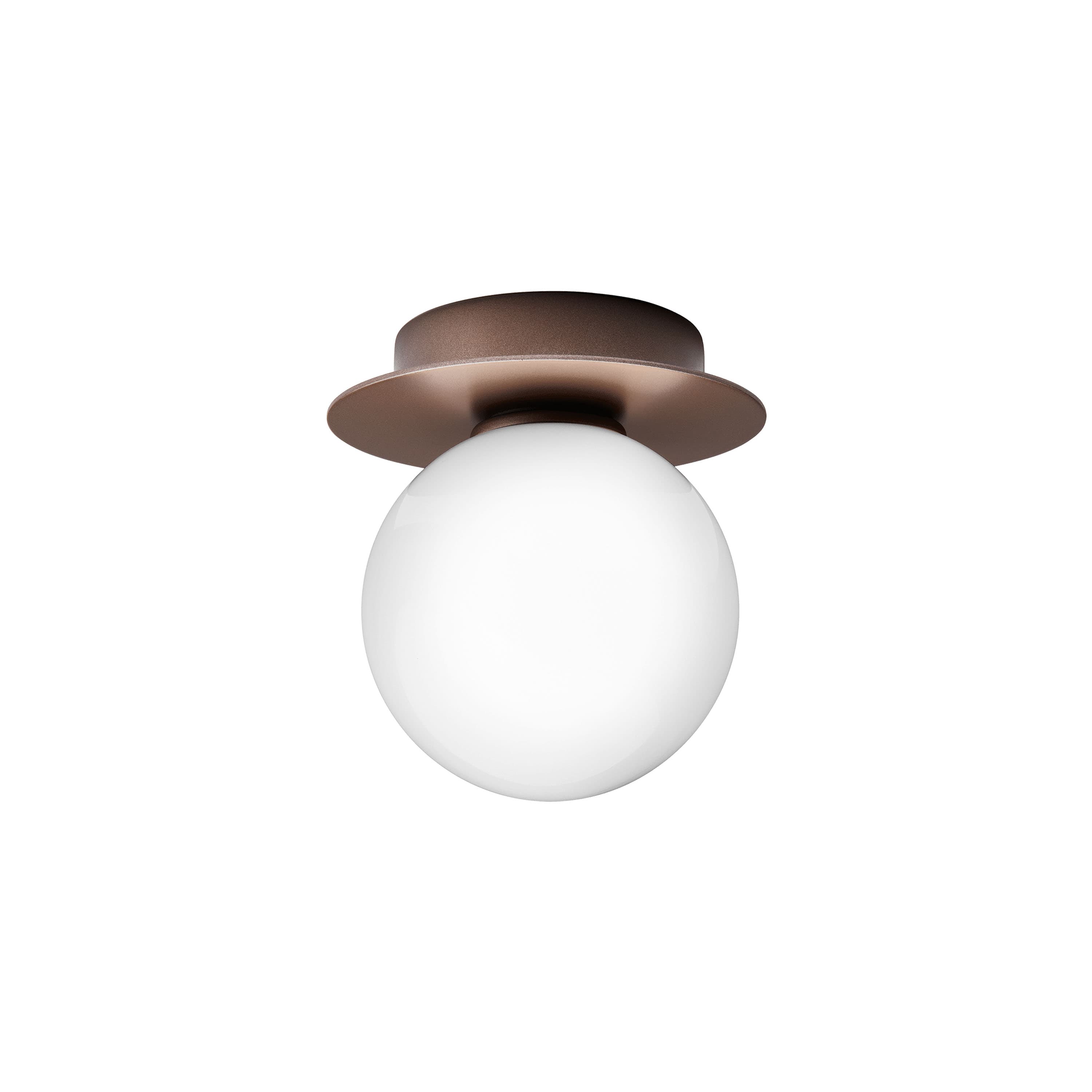 Liila 1 seinä-/kattovalaisin Dark Bronze/Opal Small