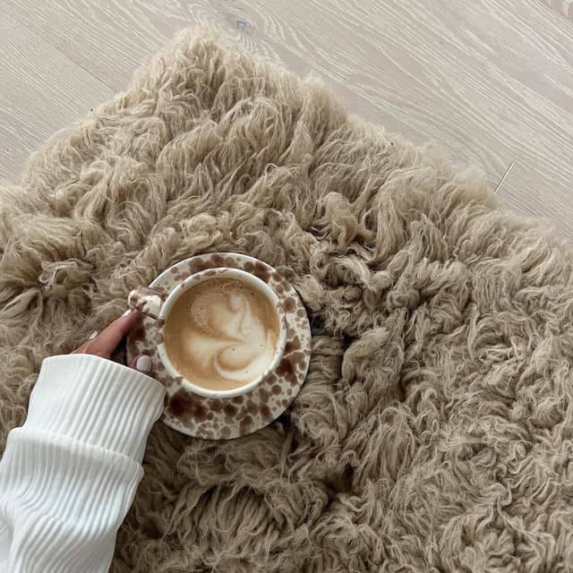 Fluffy Flokati Matto Camel 240 x 350