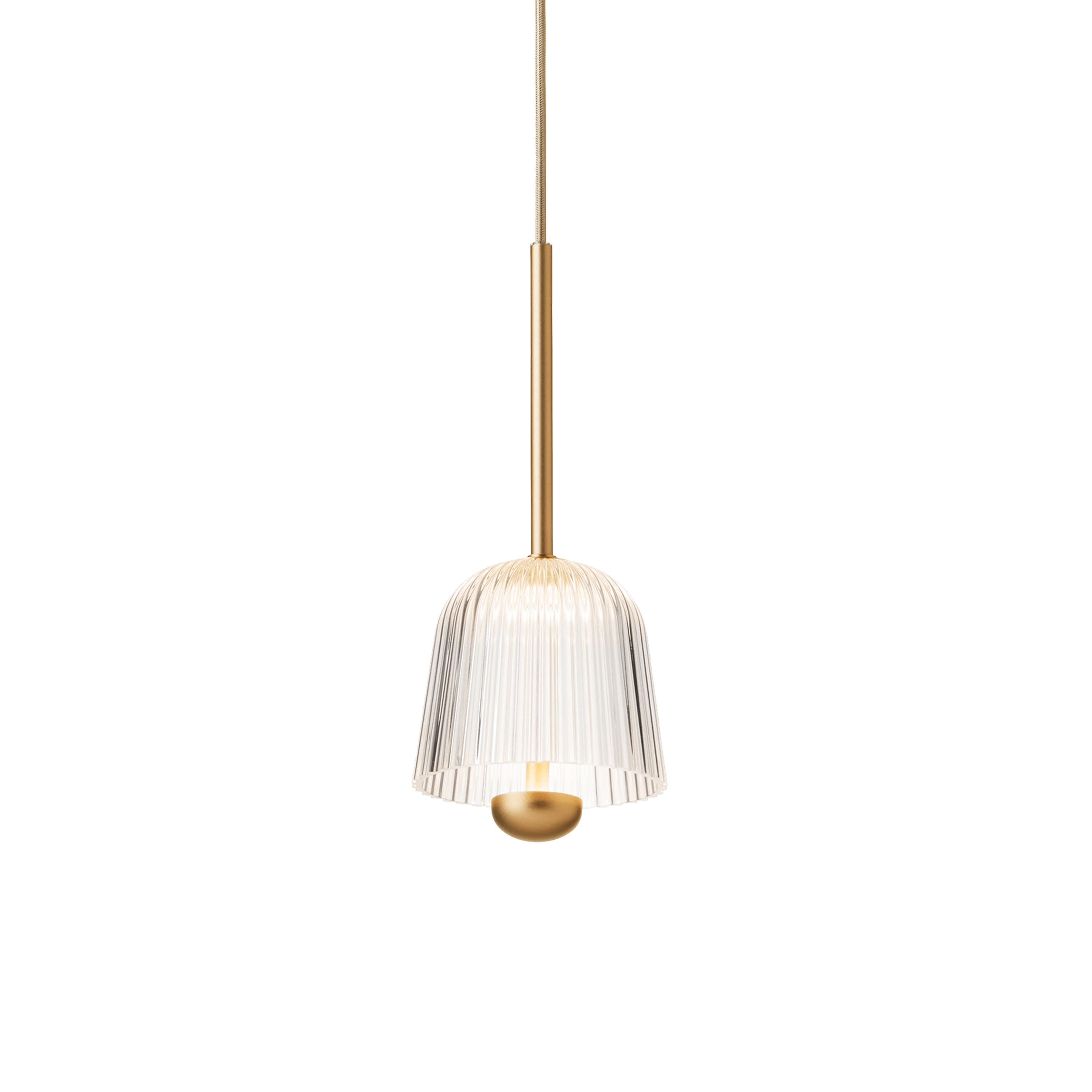 Asteea 1 Kattovalaisin Satin Brass/Ripple Clear
