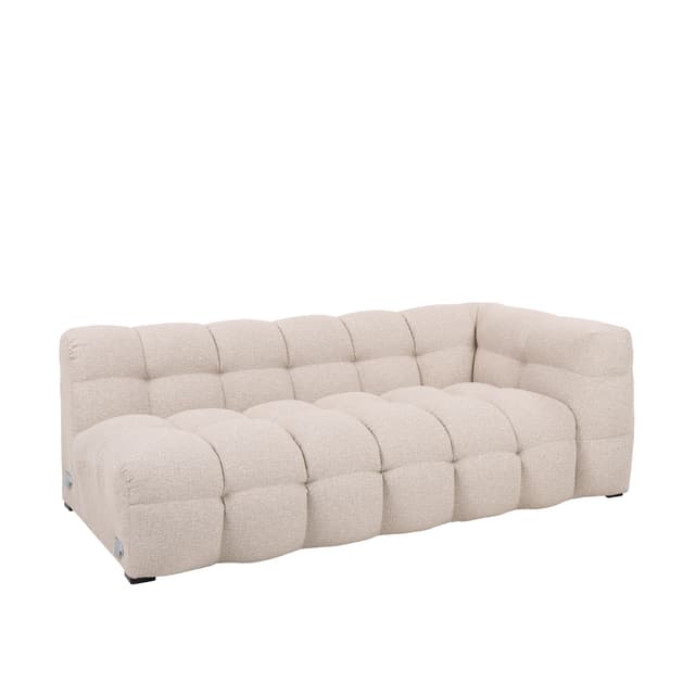 Billie 3-istuttava Sivumoduuli Oikea Käsinoja Beige Bouclé 202cm