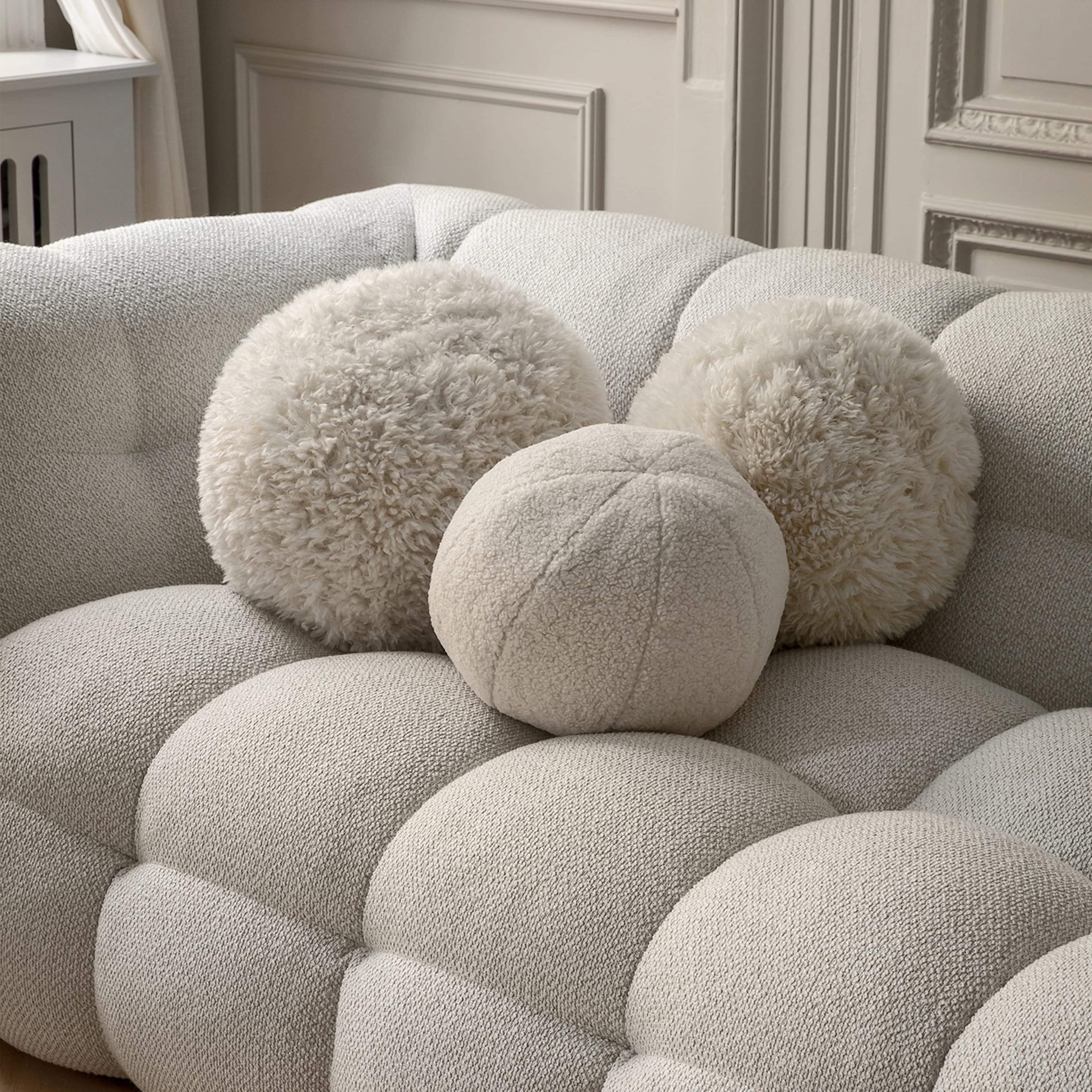 Billie 3-istuttava Sohva Ivory Bouclé