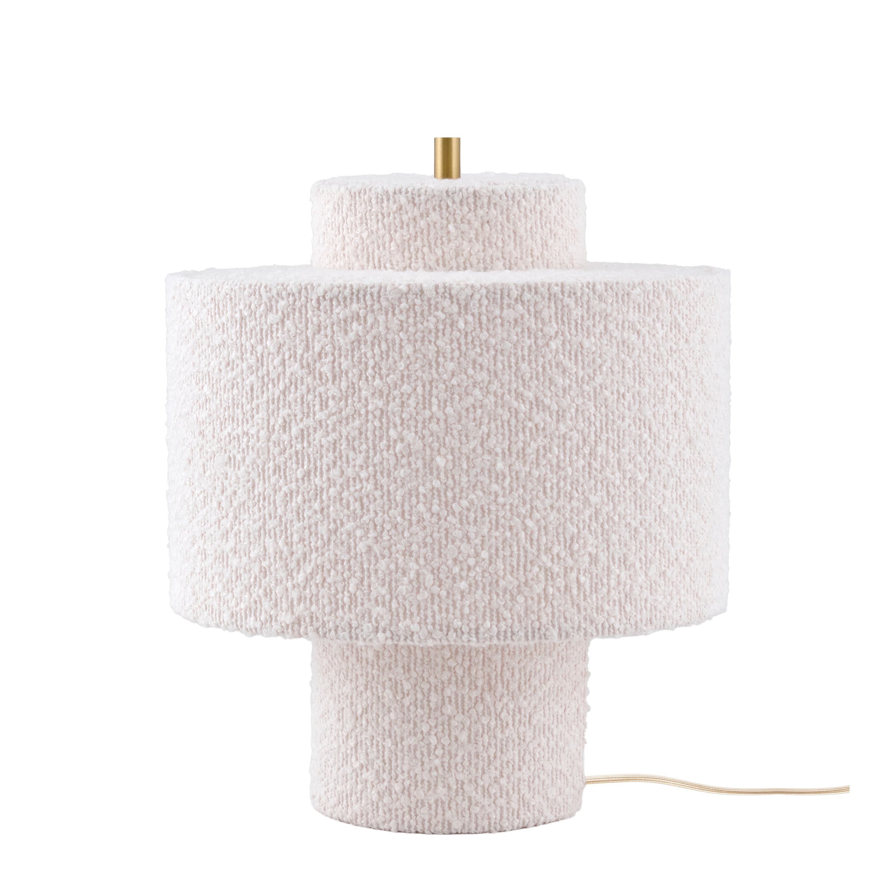 Noah Pöytävalaisin Valkoinen bouclé 25cm
