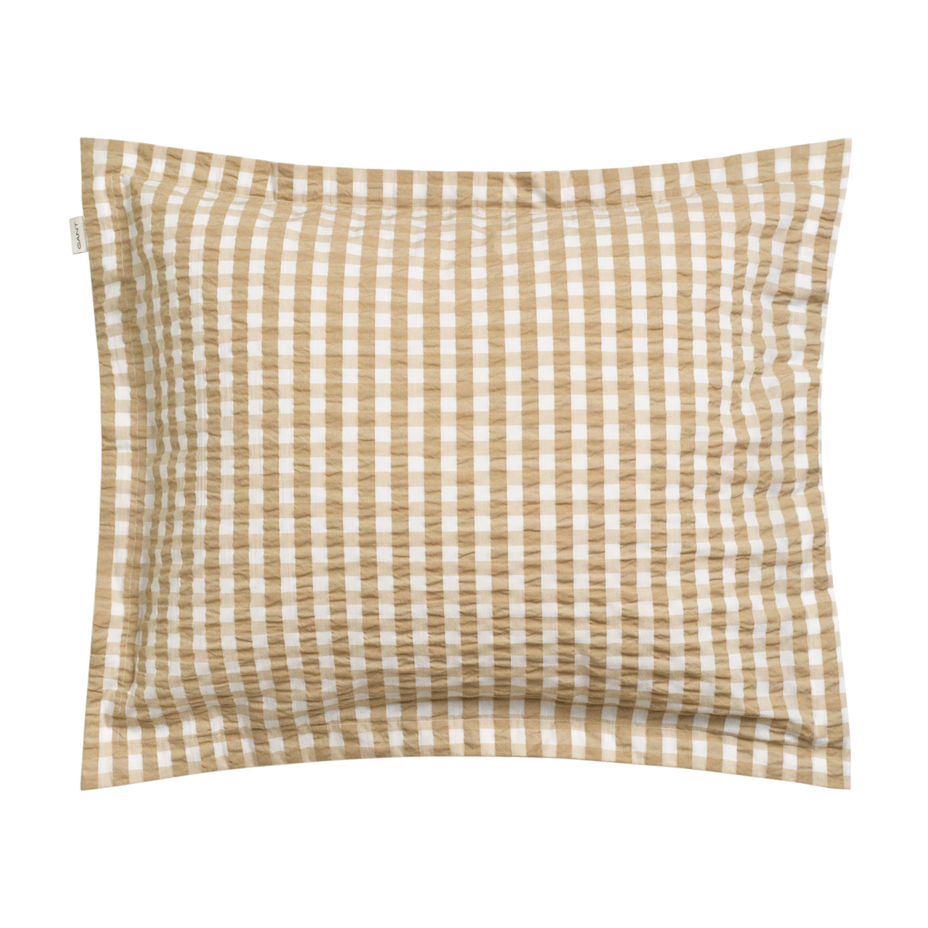 Check Seersucker Tyynyliina Oat Beige 50x60