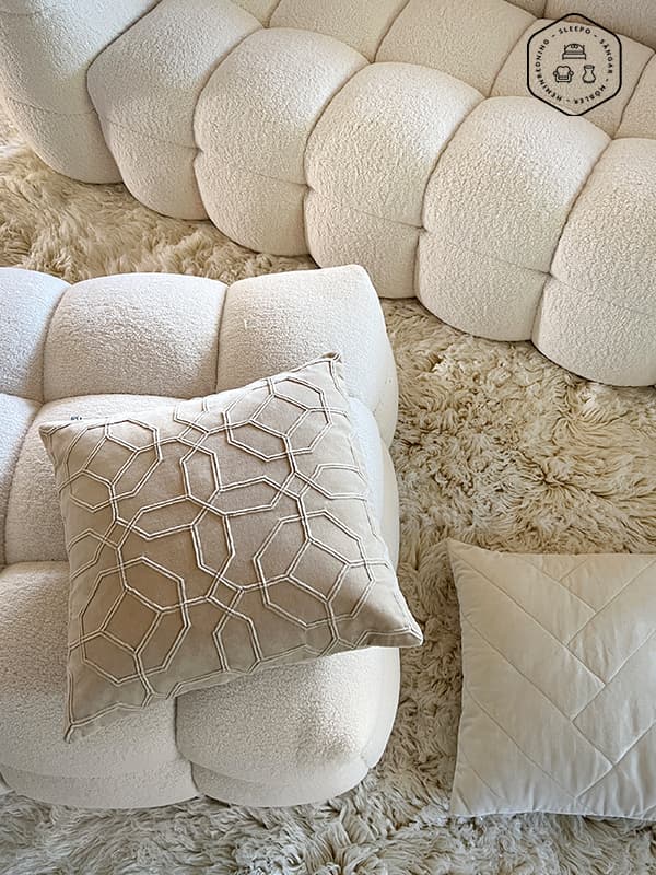 Nandi Tyynynpäällinen Sametti Beige 50x50