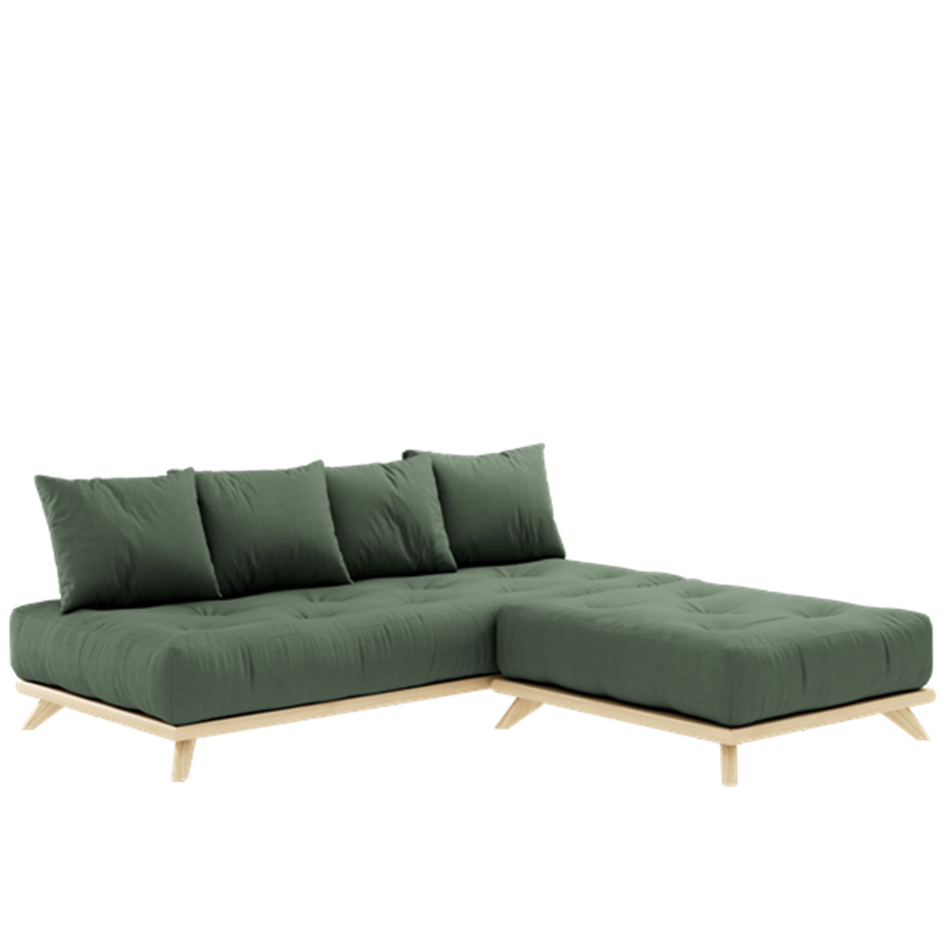 Senza Vuodesohva Luonnonvärinen/Oliivinvihreä 200cm