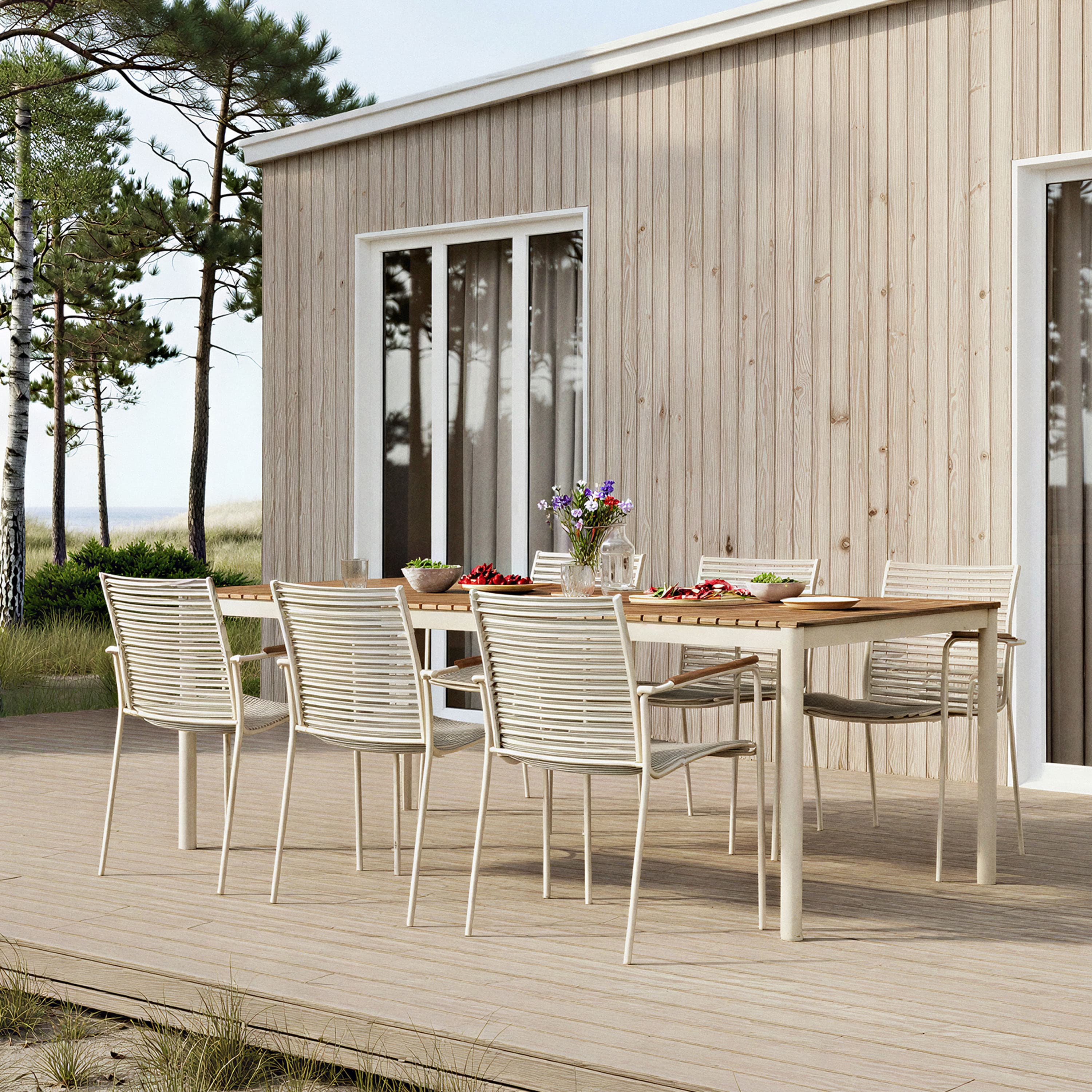 Mood Classic Ruokapöytä Sandy Grey/Teak 208x100