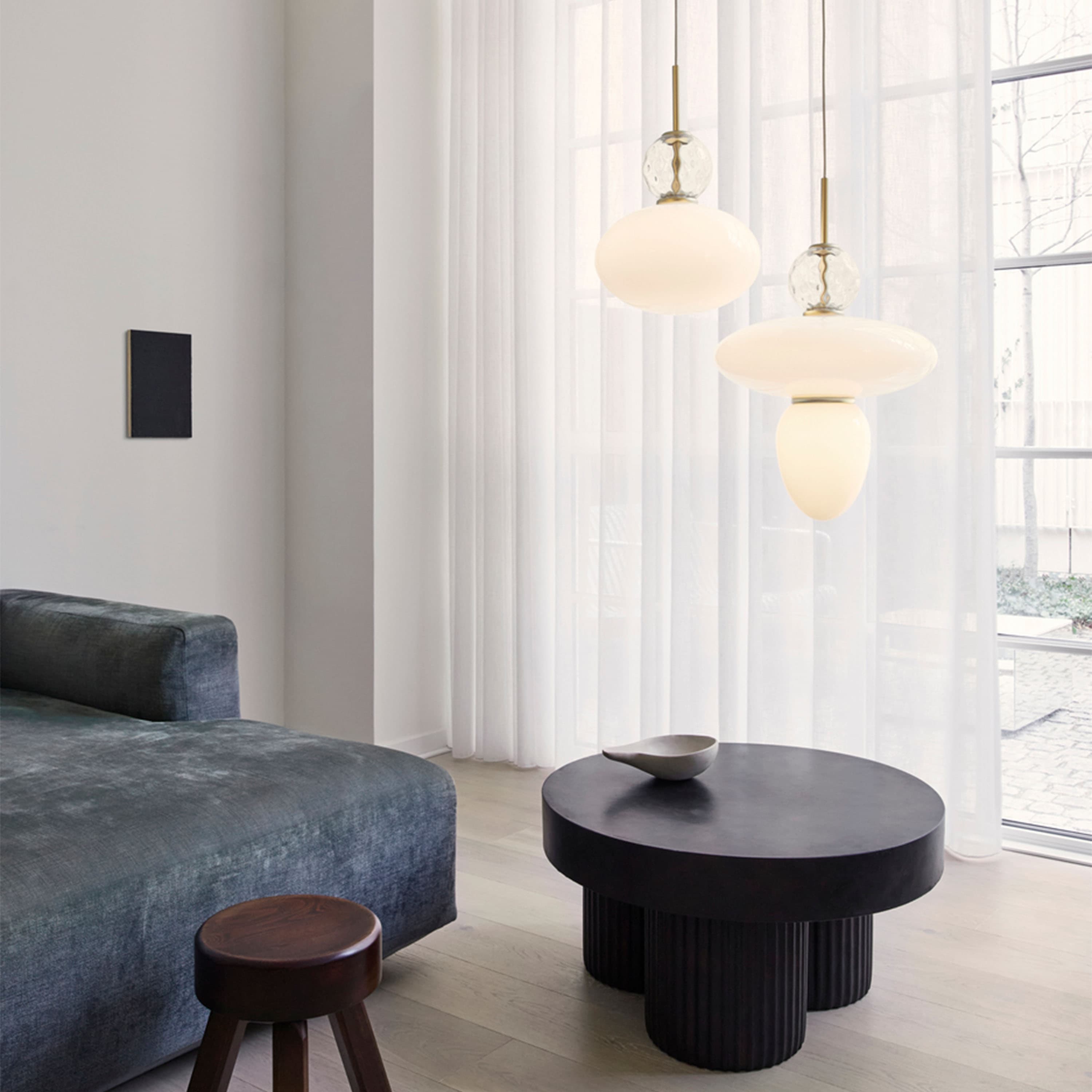 Rizzatto 32 kattovalaisin Satin Brass/Opal