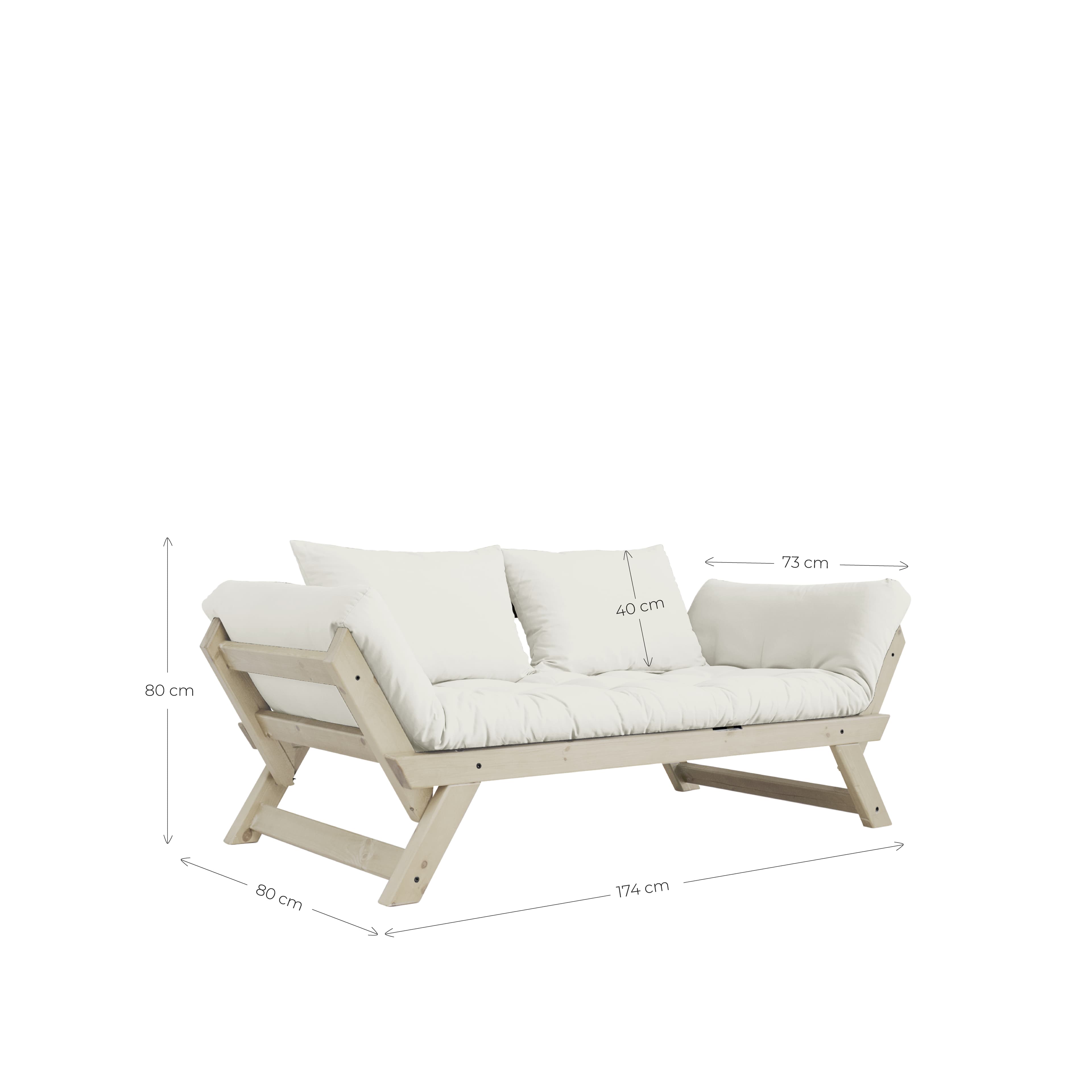 Bebop Sohvasänky Luonnollinen/Beige 174 cm