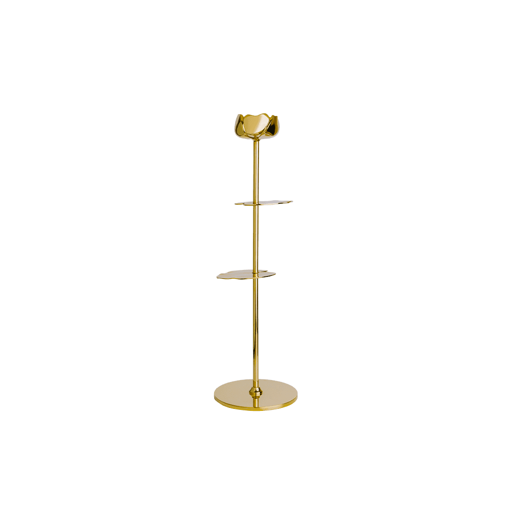 Ninfea Alta Kynttilänjalka Messinki 30cm