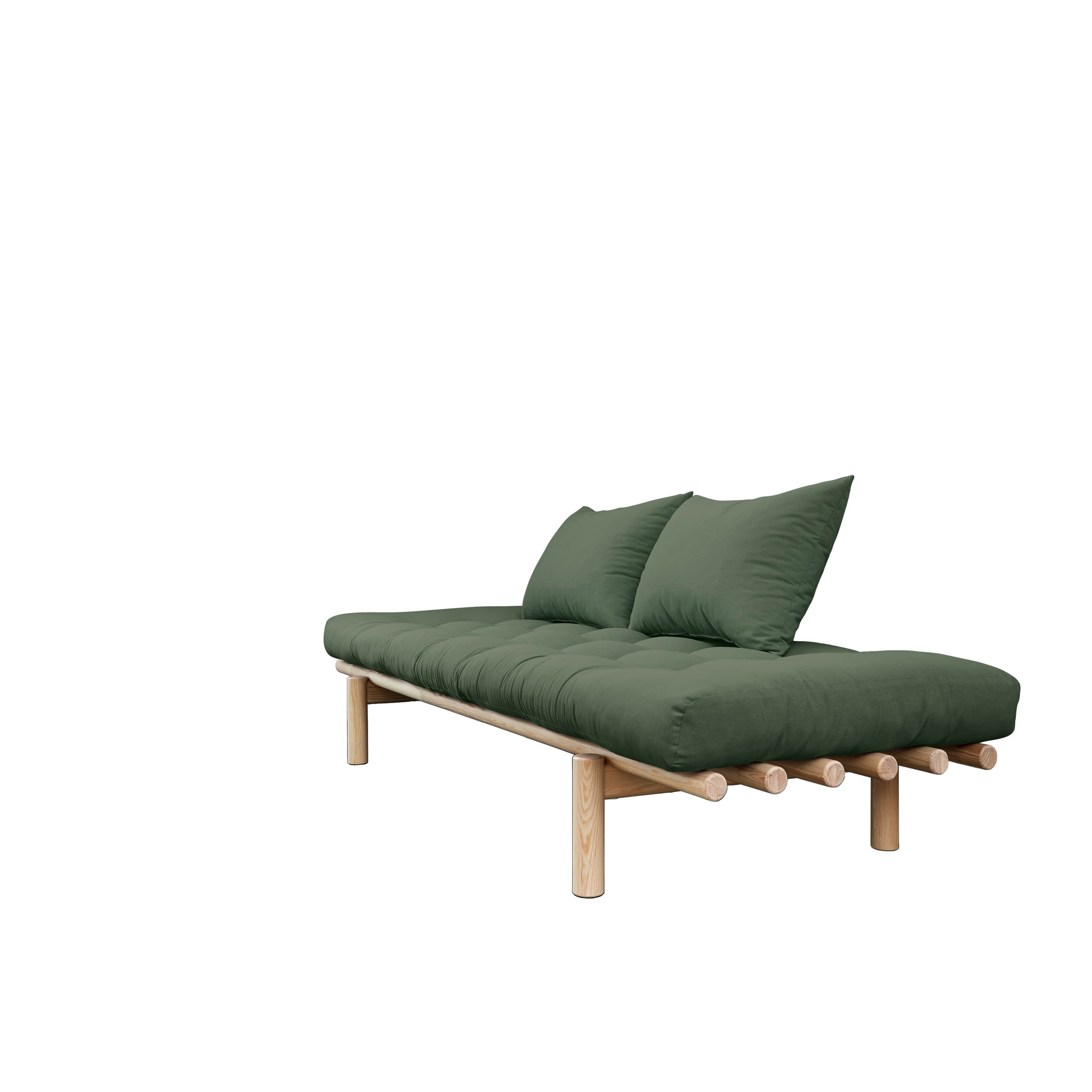 Pace Sohvasänky Luonnonväri/Olive Green 200 cm