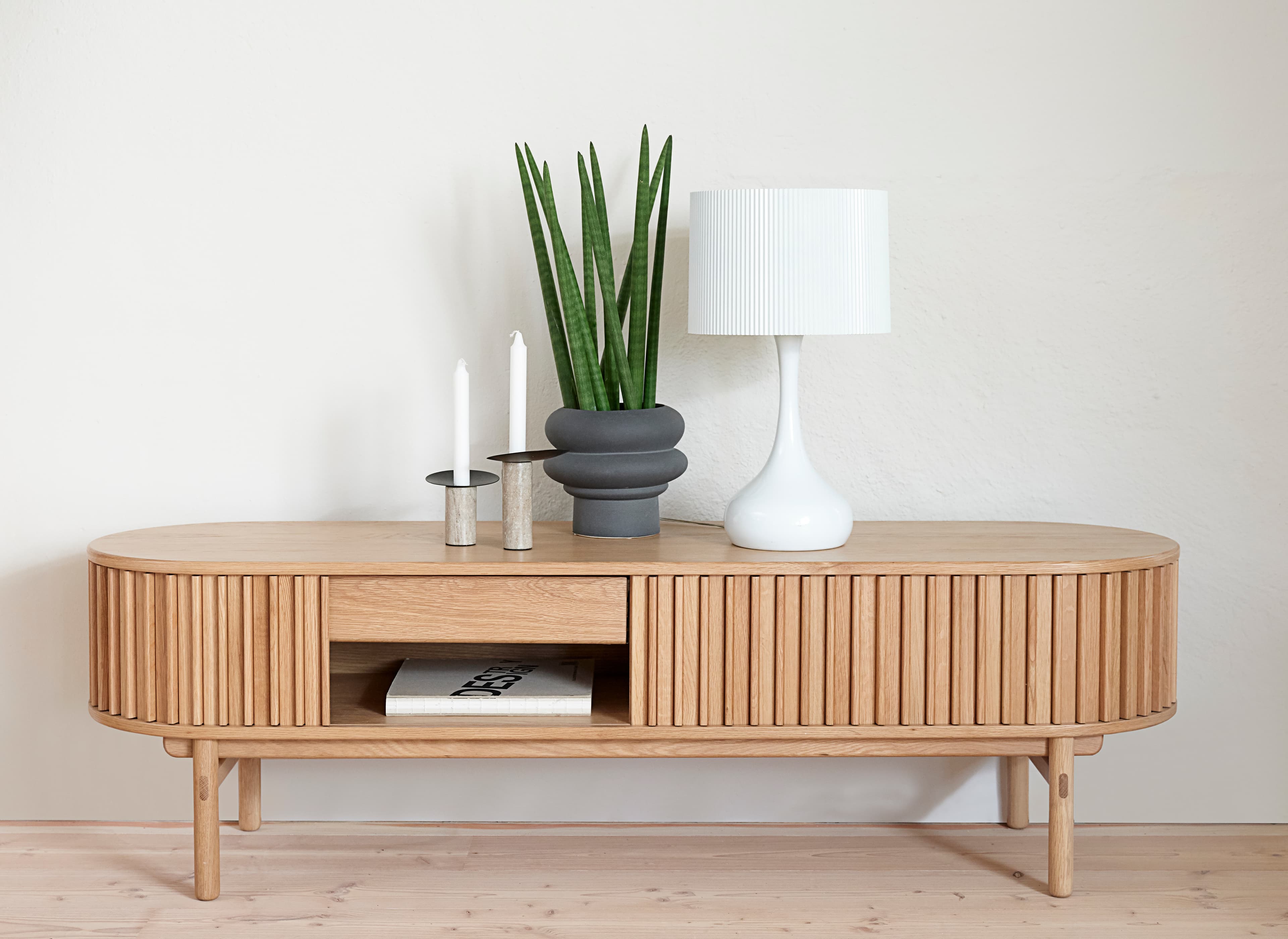 Alice TV-taso Natural Oak 160cm