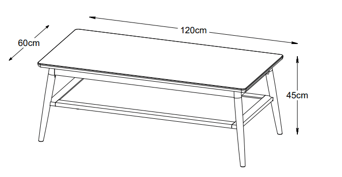 Sofia Sohvapöytä Smoked Oak 60x120