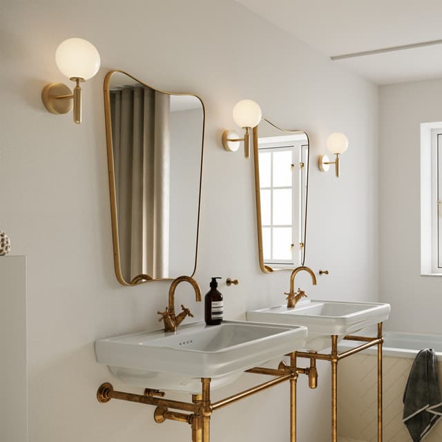 Miira seinävalaisin Brass/Opal