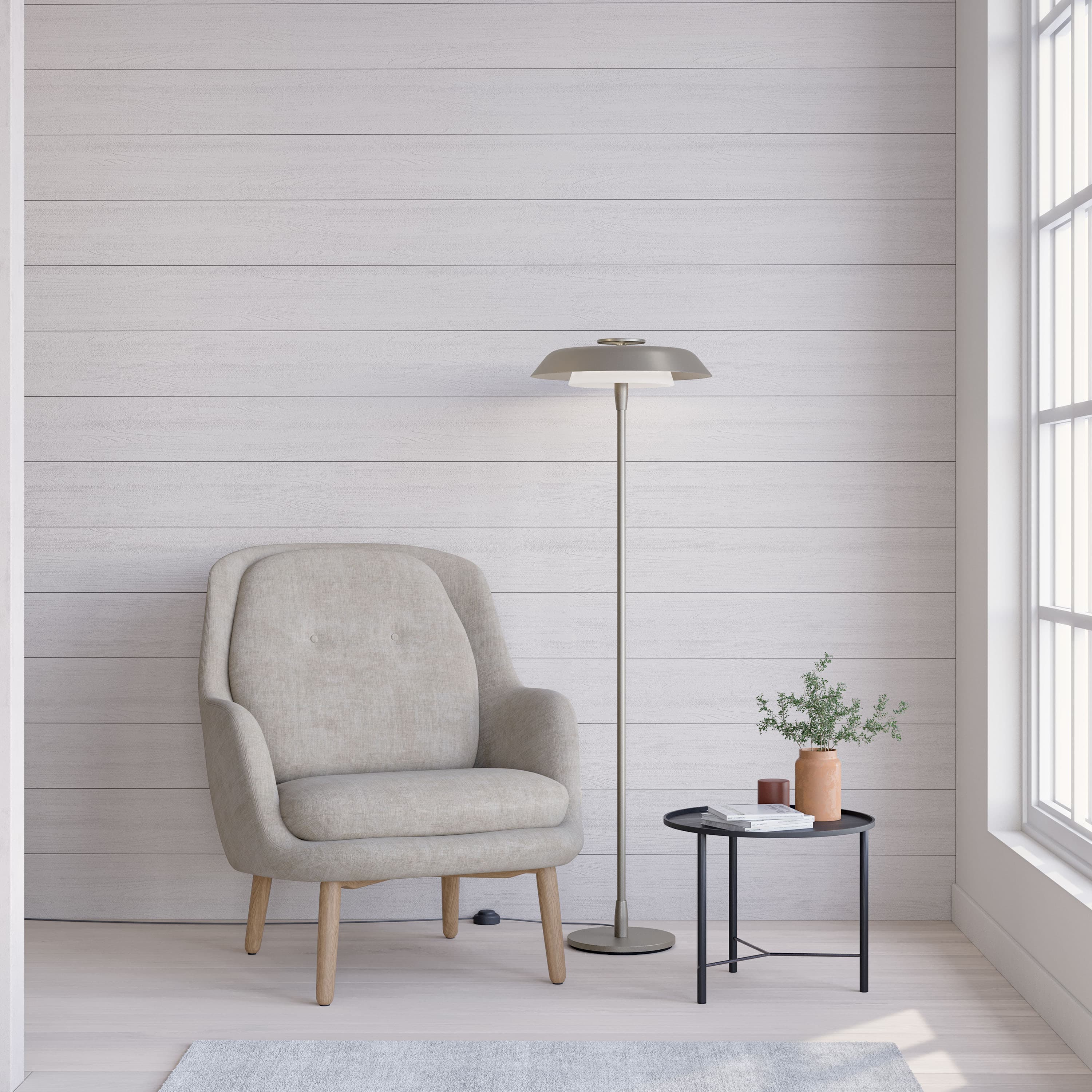 Horisont-lattiavalaisin Metallic Champagne 141cm