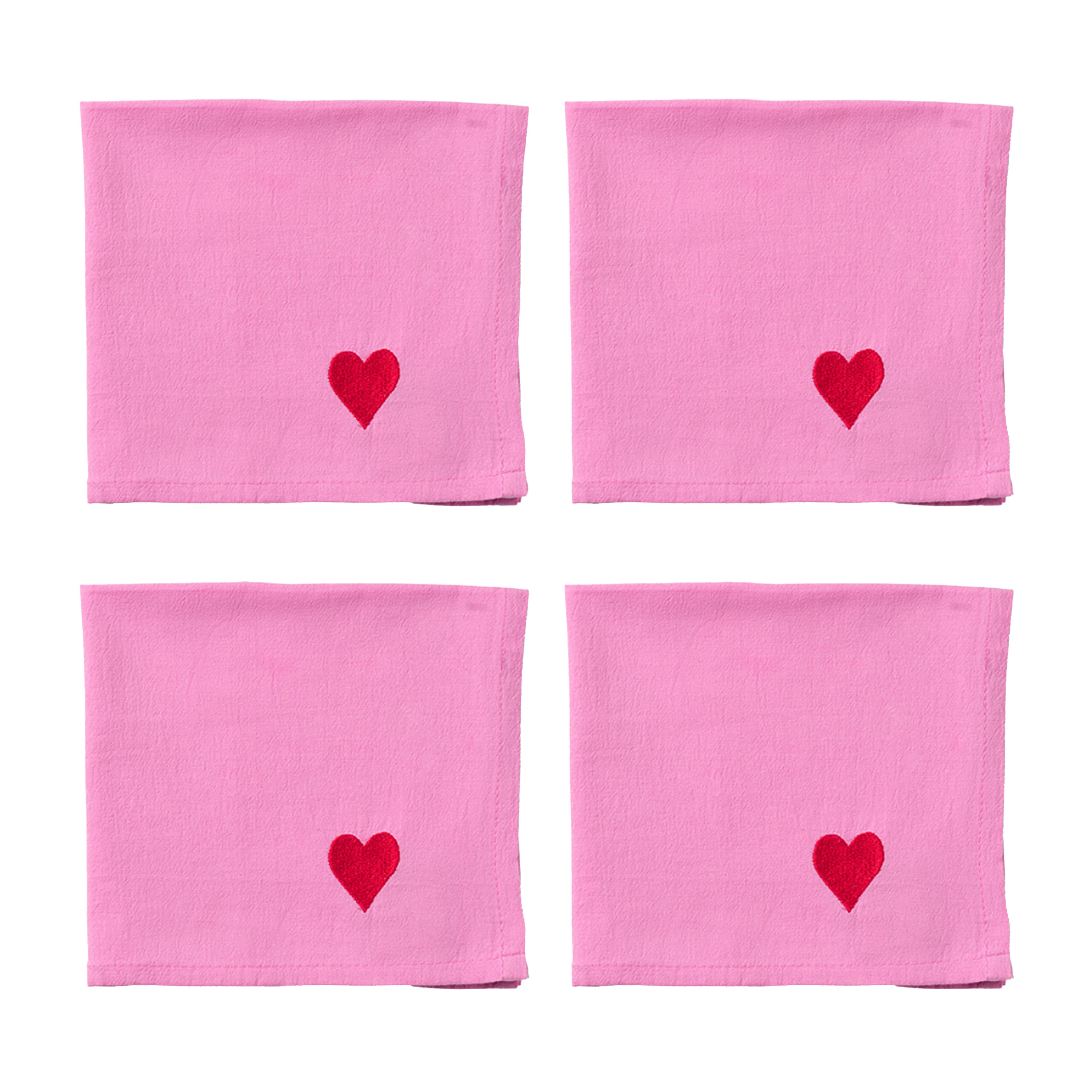 Midnattin Pink Hearts -lautasliinojen 4-pakkaus