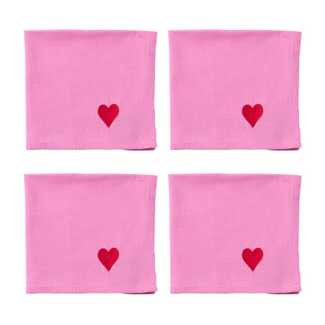 Midnattin Pink Hearts -lautasliinojen 4-pakkaus